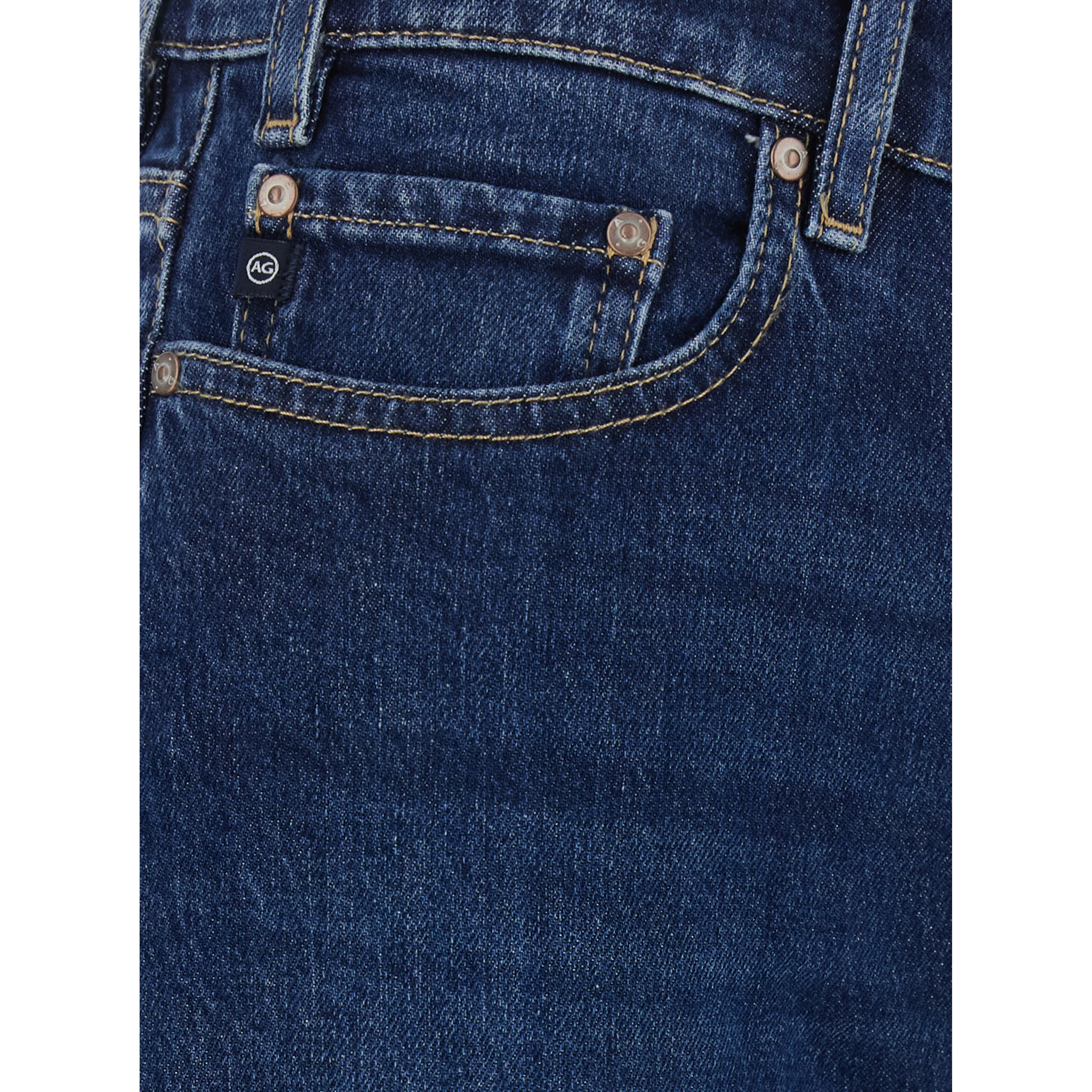 Blue Jeans with logo patch on the back and wide leg in denim women