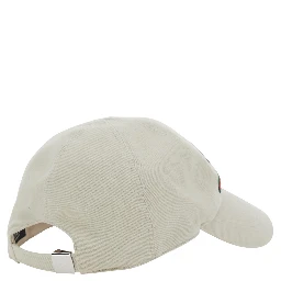 GUCCI Fake white Hat with embroidered logo on the front in cotton for men
