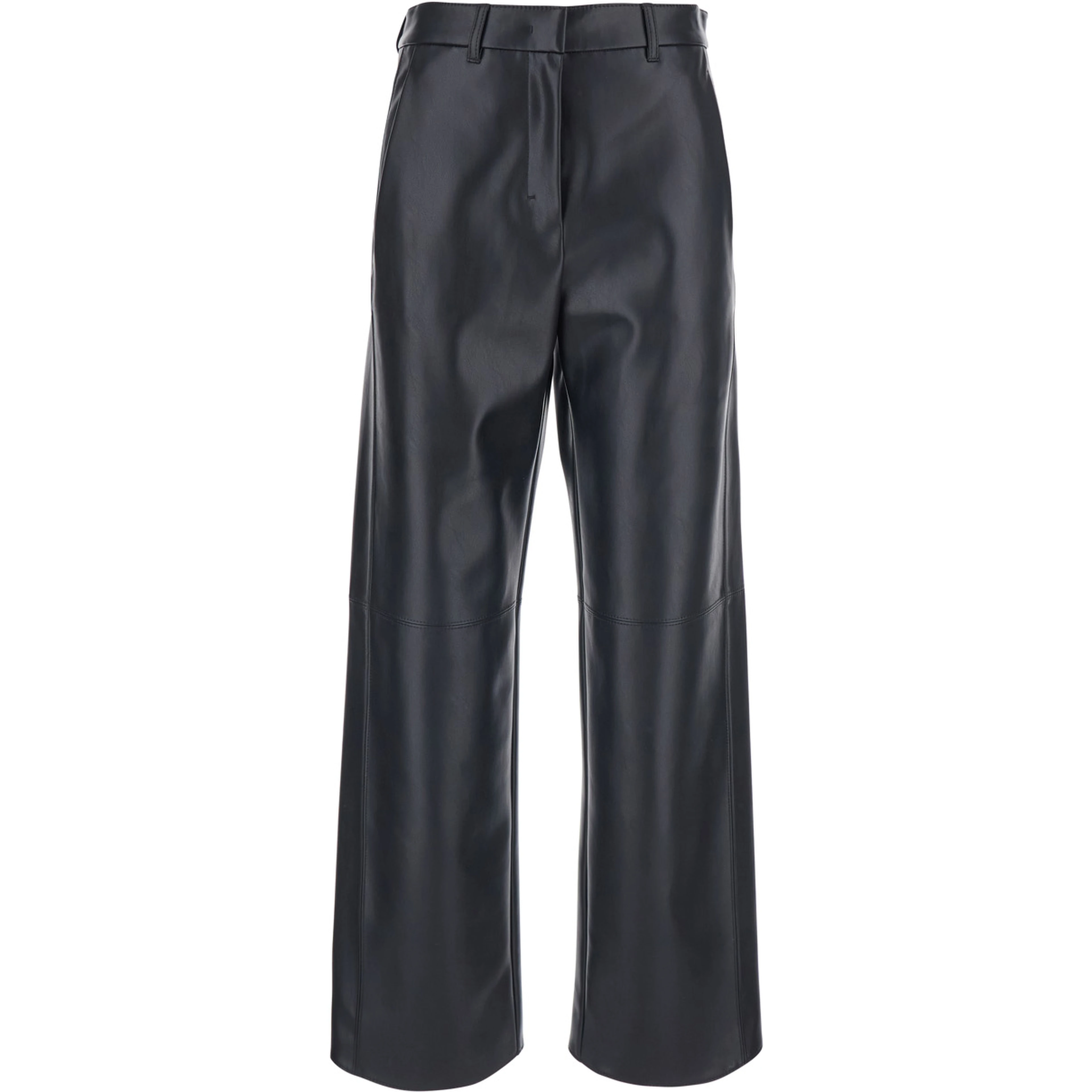 SOSPIRO Pants with pockets and visible hems in blue women