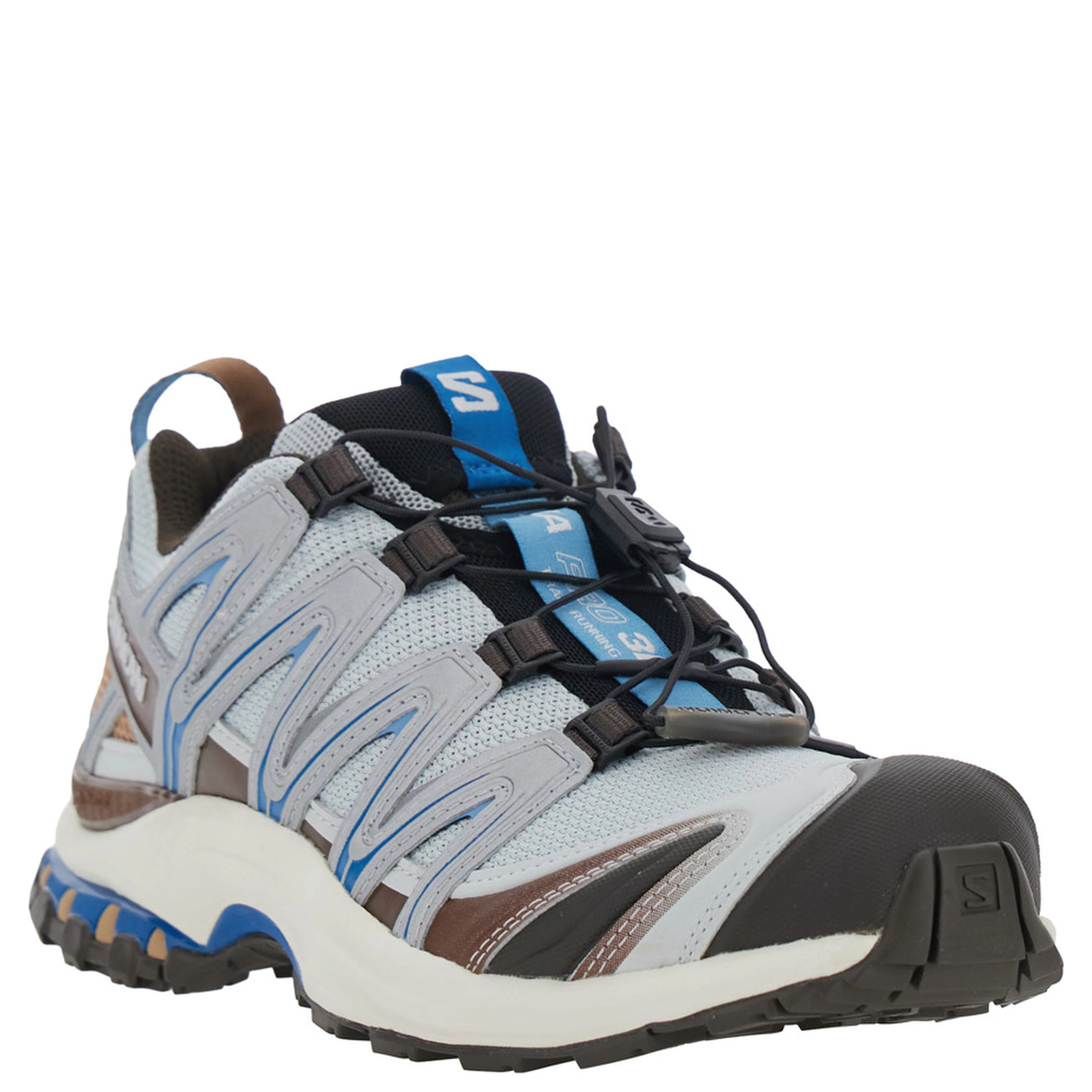 XA PRO 3D Light Blue Sneaker with Logo Patch on the Side and Perforated Inserts in Tech Fabric Unisex