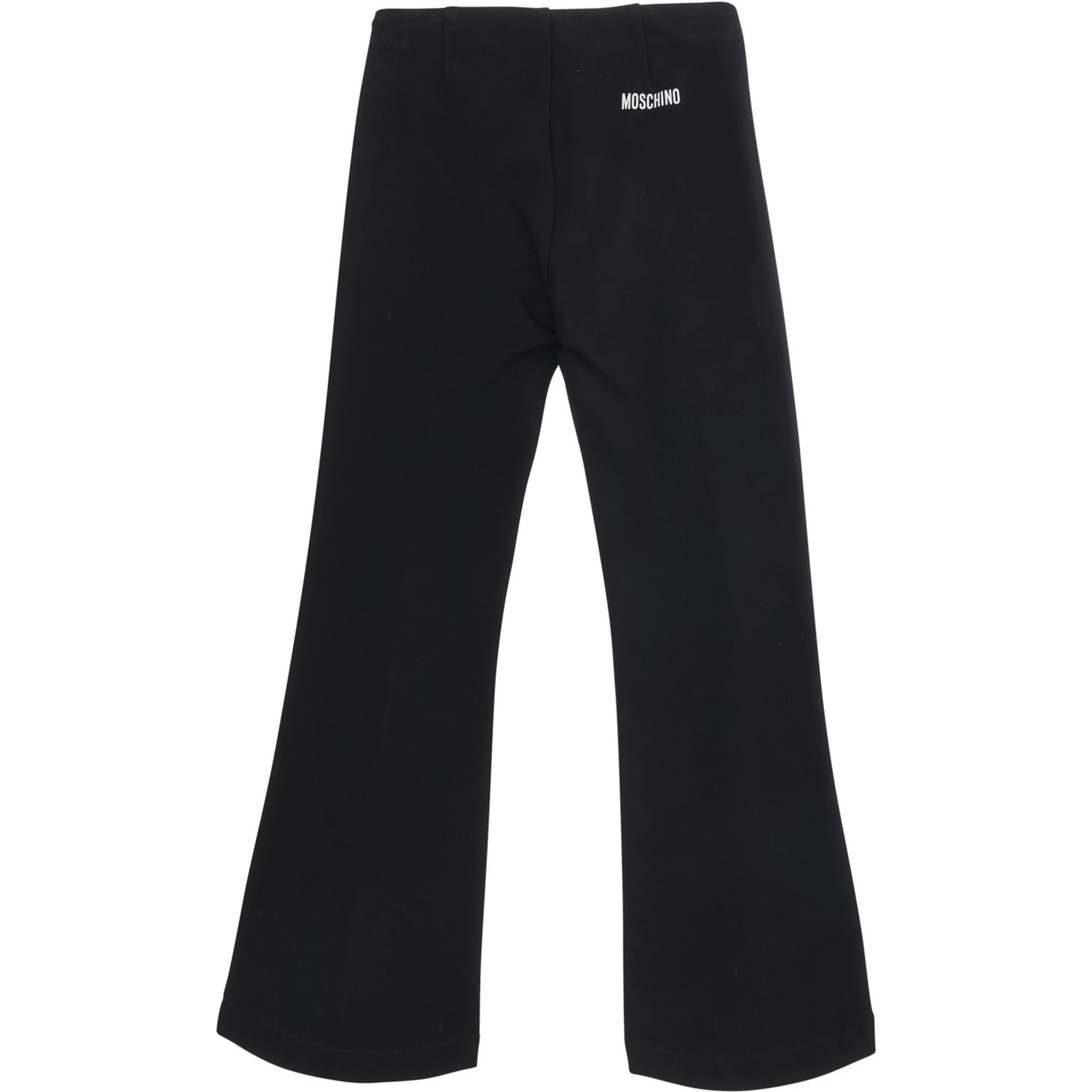 Black Wide-leg pants with logo lettering on the back in cotton blend Girl