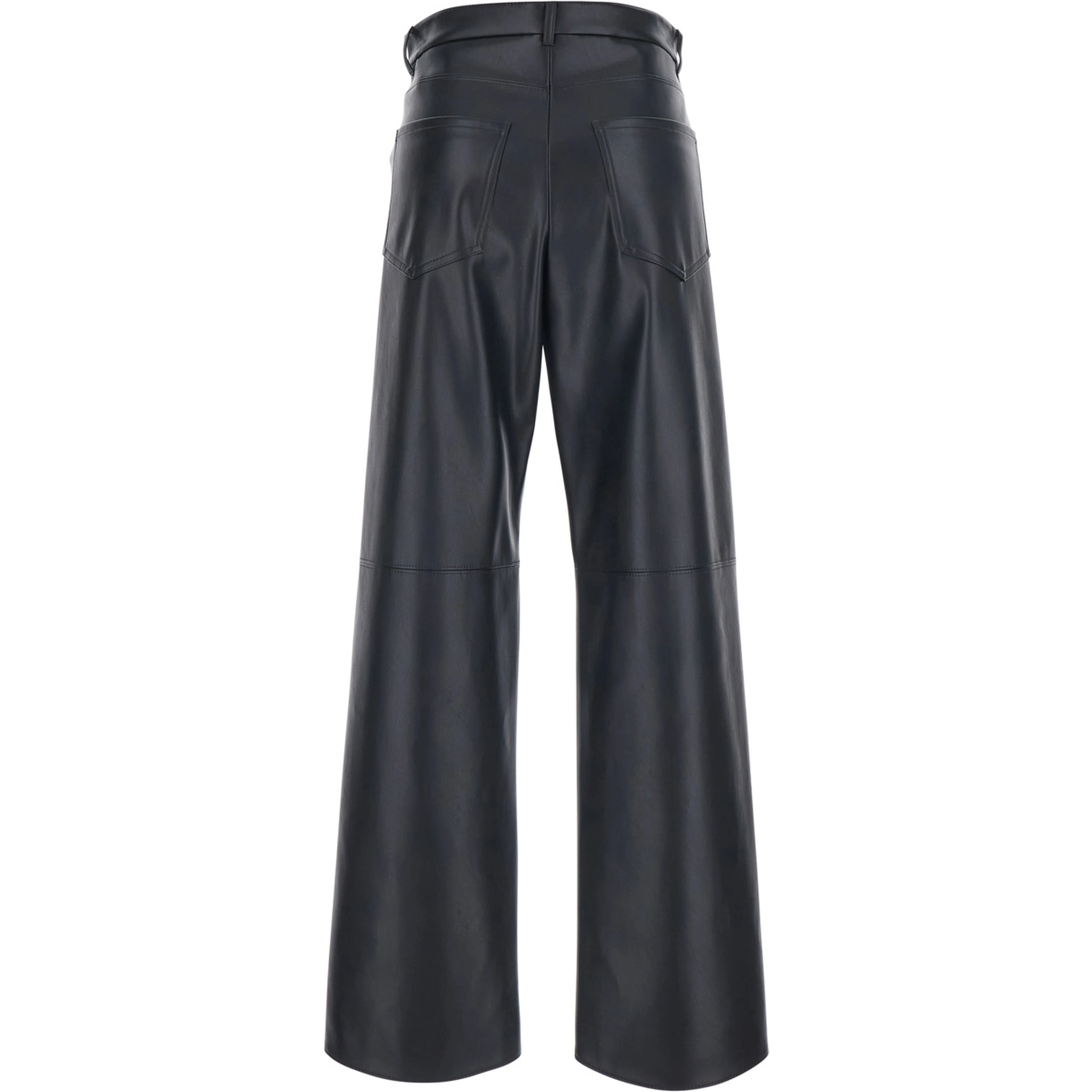 SOSPIRO Pants with pockets and visible hems in blue women