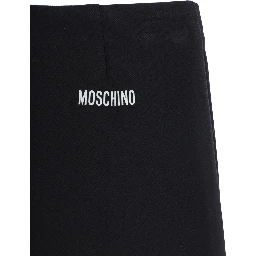 Black Wide-leg pants with logo lettering on the back in cotton blend Girl
