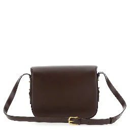BELLISSIMA MAXI is a brown leather crossbody bag with elegant and unisex details