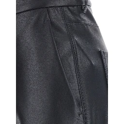 SOSPIRO Pants with pockets and visible hems in blue women