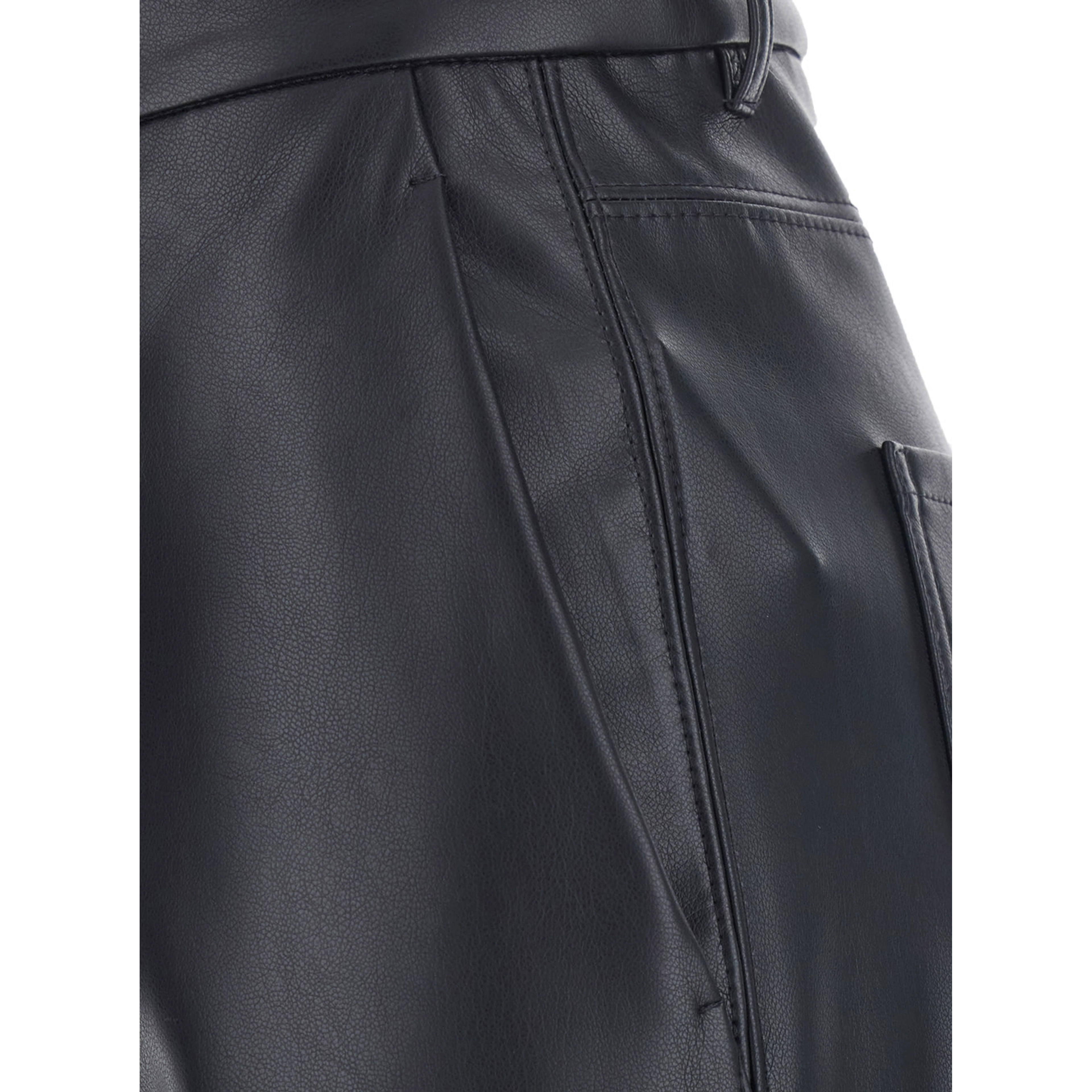 SOSPIRO Pants with pockets and visible hems in blue women