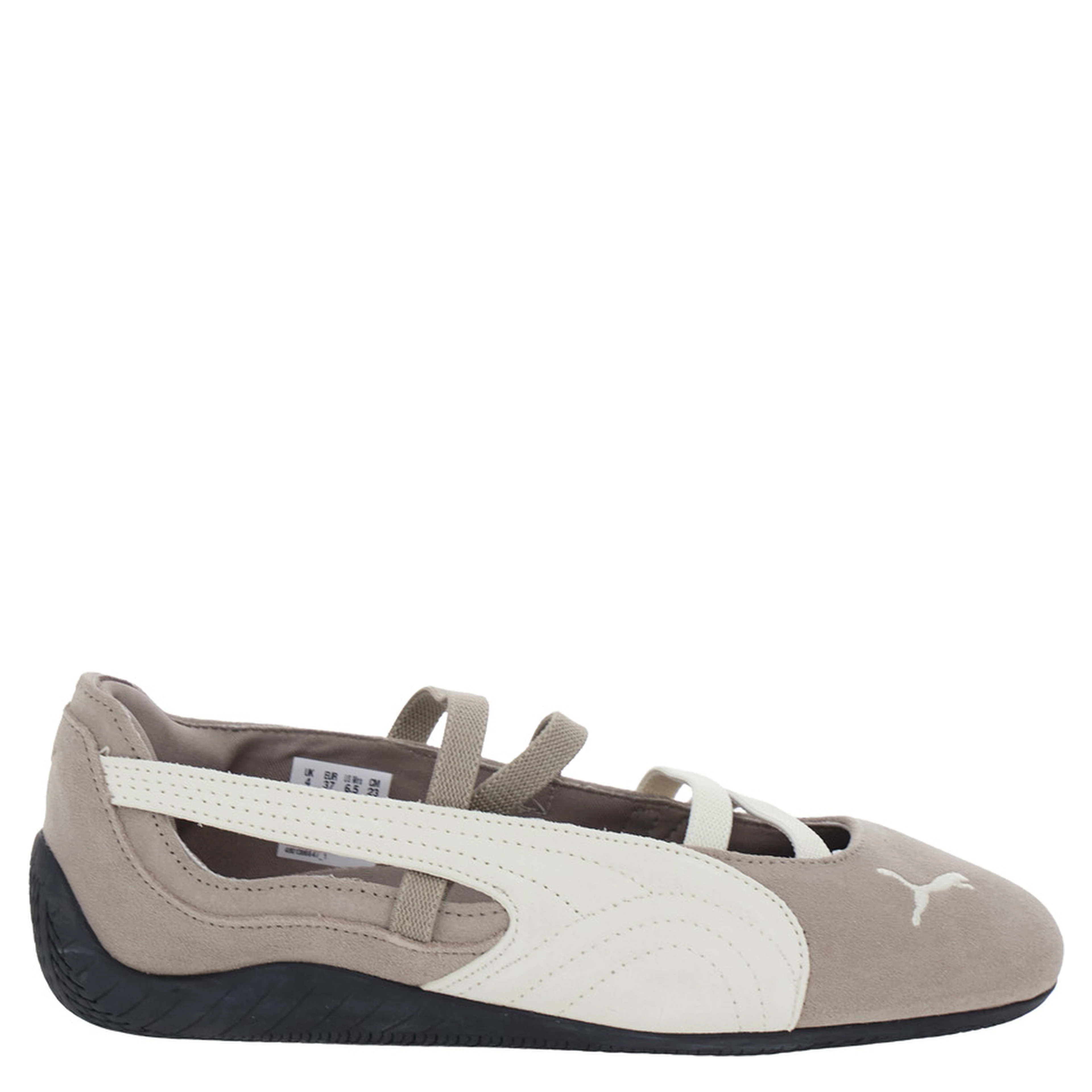 Speedcat Beige Ballet Flats with side logo in Tech Fabric for women