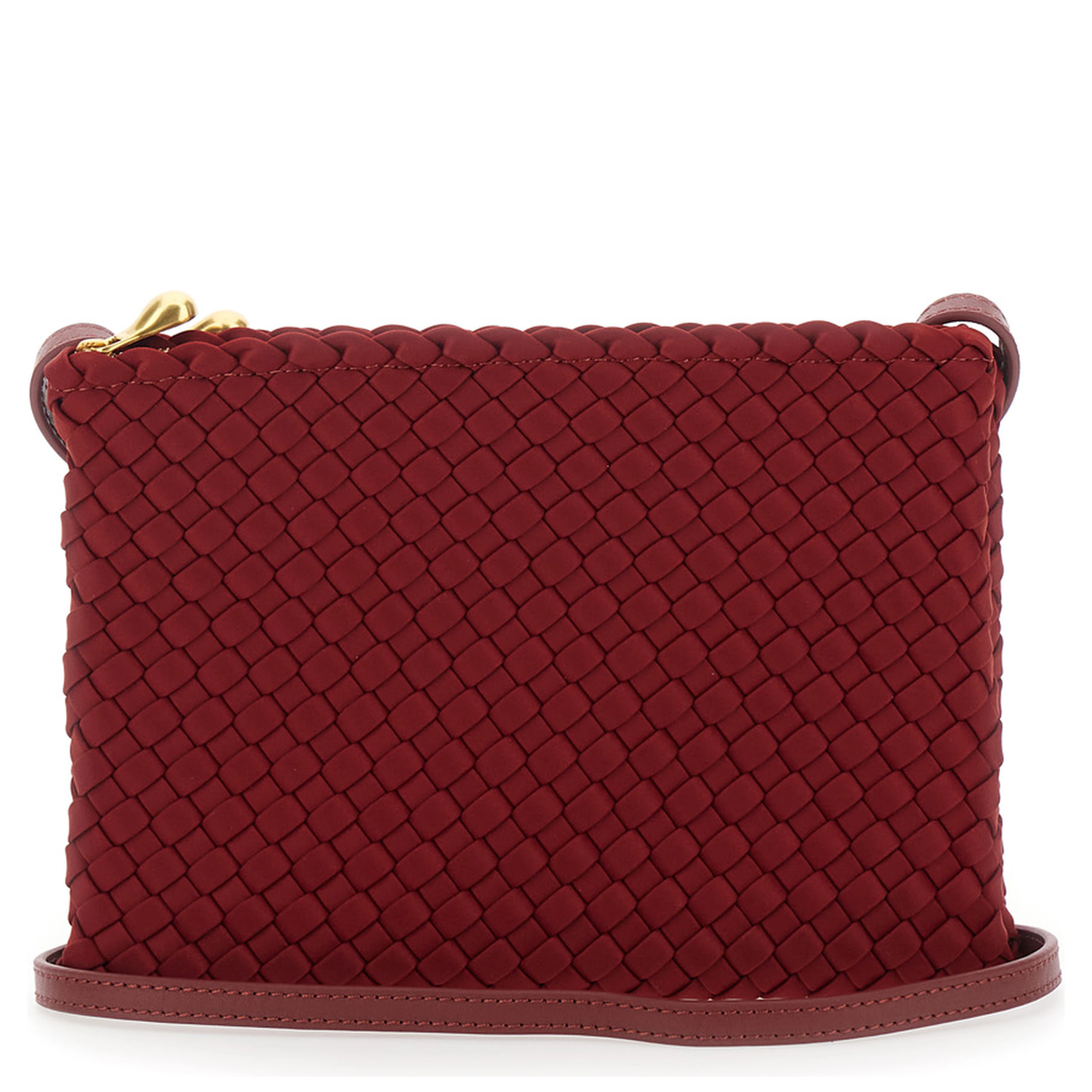 Soho Red Medium Crossbody Bag with Adjustable and Removable Strap and Intreccio Motif in Eco-leather for Women