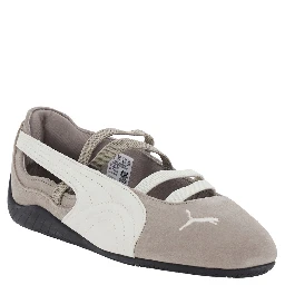 Speedcat Beige Ballet Flats with side logo in Tech Fabric for women