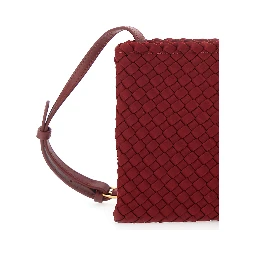 Soho Red Medium Crossbody Bag with Adjustable and Removable Strap and Intreccio Motif in Eco-leather for Women