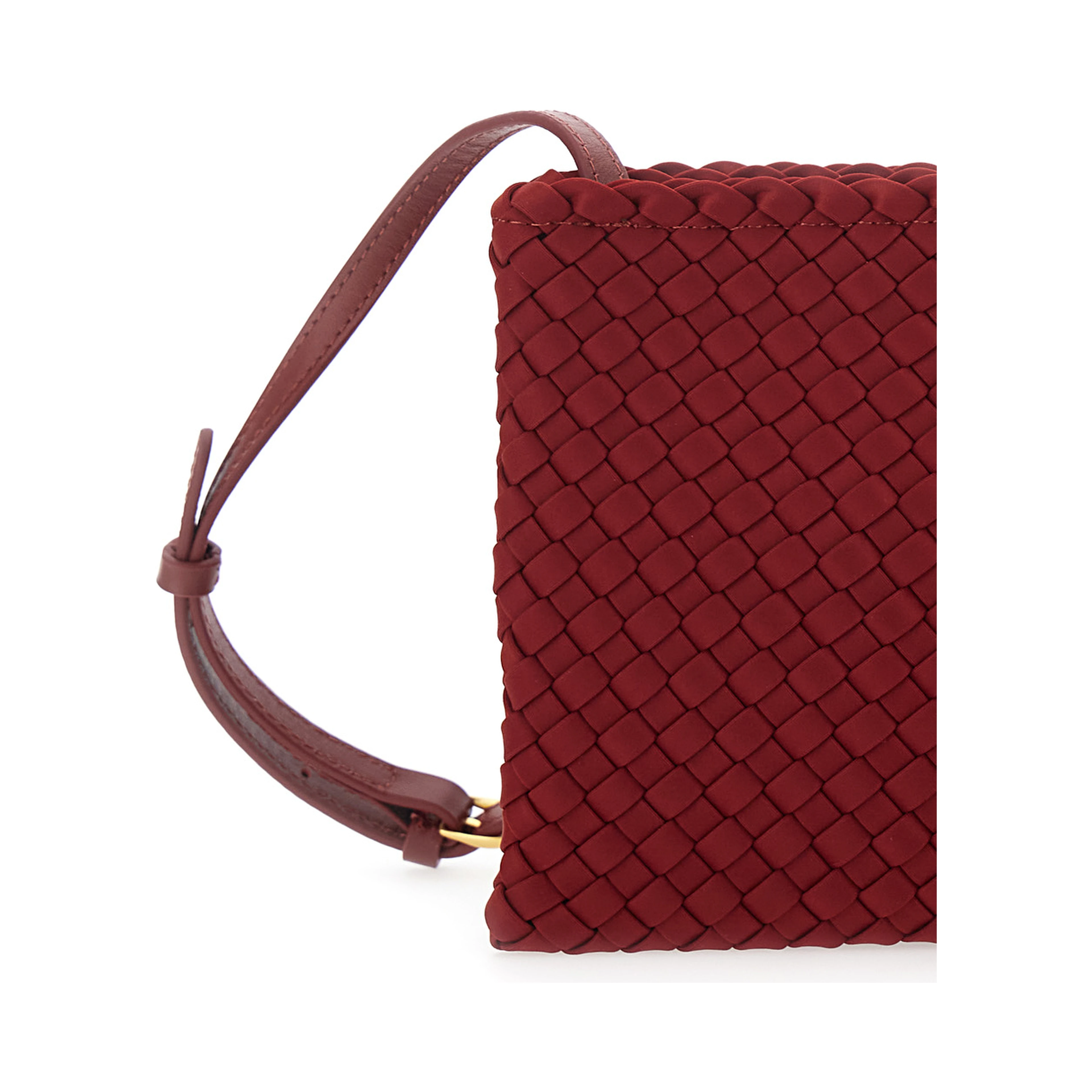 Soho Red Medium Crossbody Bag with Adjustable and Removable Strap and Intreccio Motif in Eco-leather for Women