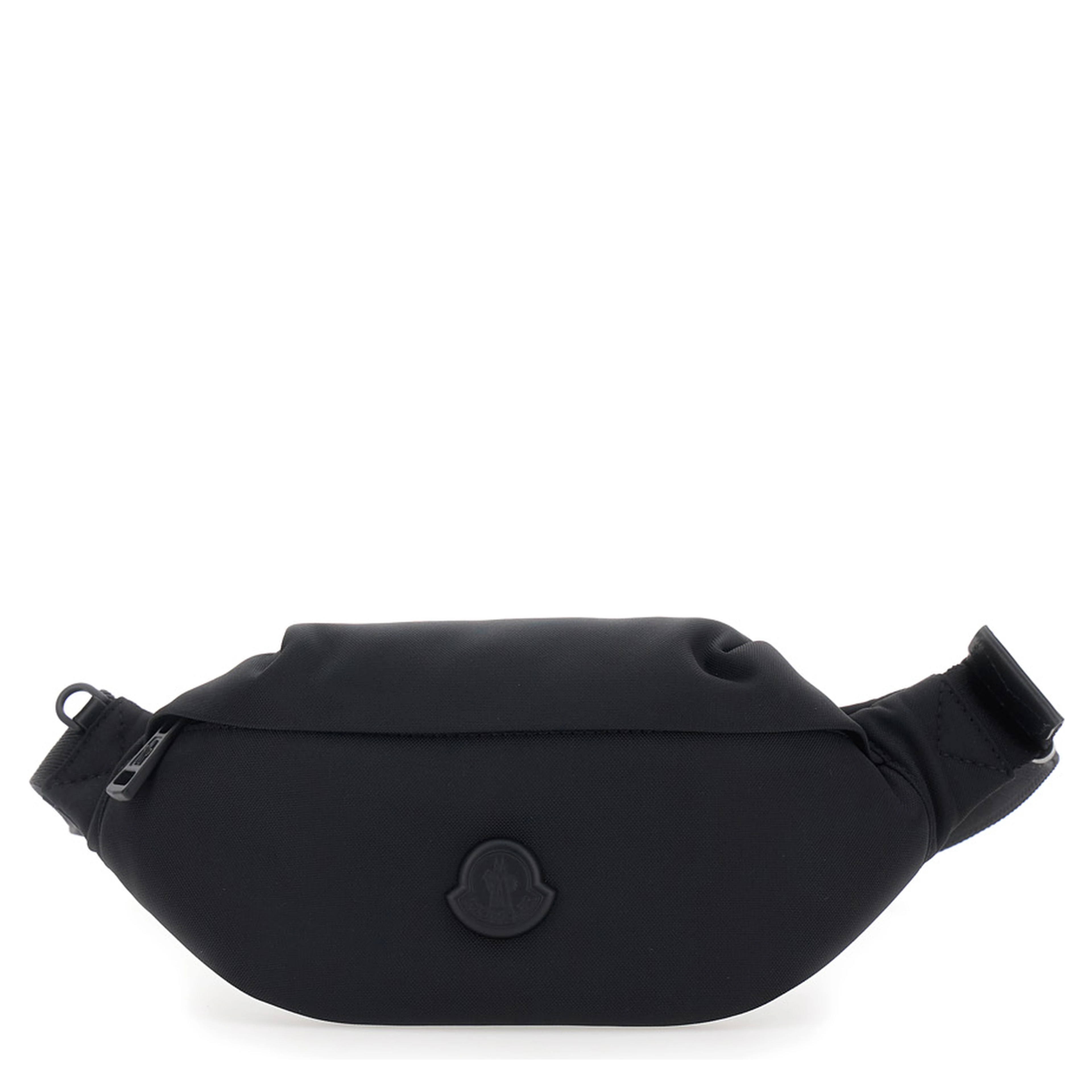Fanny Pack Durance with Logo Patch on the Front and Adjustable Strap in Black Tech Fabric for Men