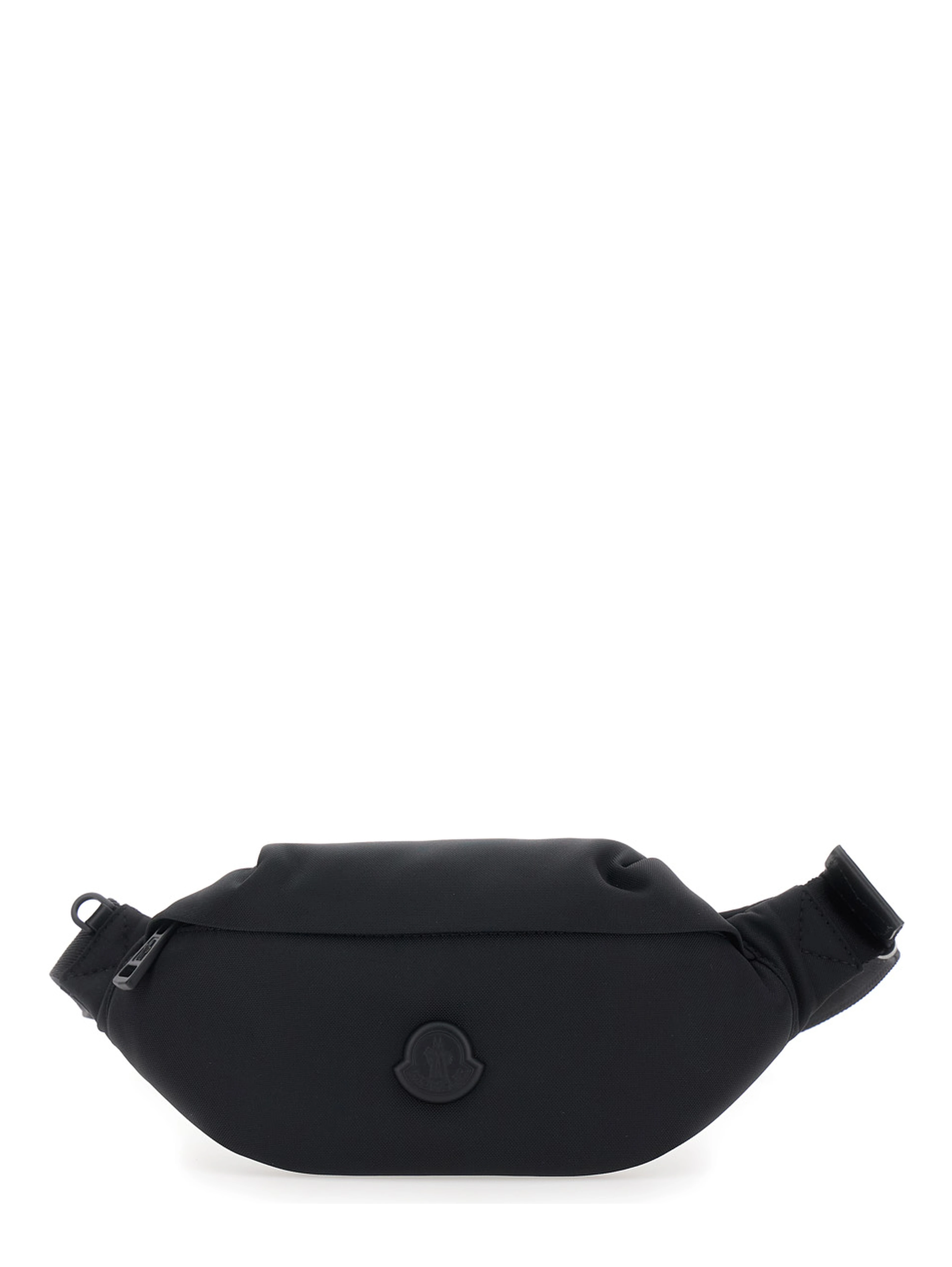 Fanny Pack Durance with Logo Patch on the Front and Adjustable Strap in Black Tech Fabric for Men