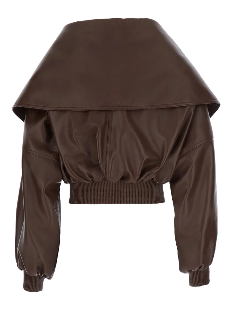 WRAP COLLAR BLOUSON IN SMOOTH LIGHT LEATHER alternative