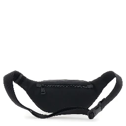 Fanny Pack Durance with Logo Patch on the Front and Adjustable Strap in Black Tech Fabric for Men