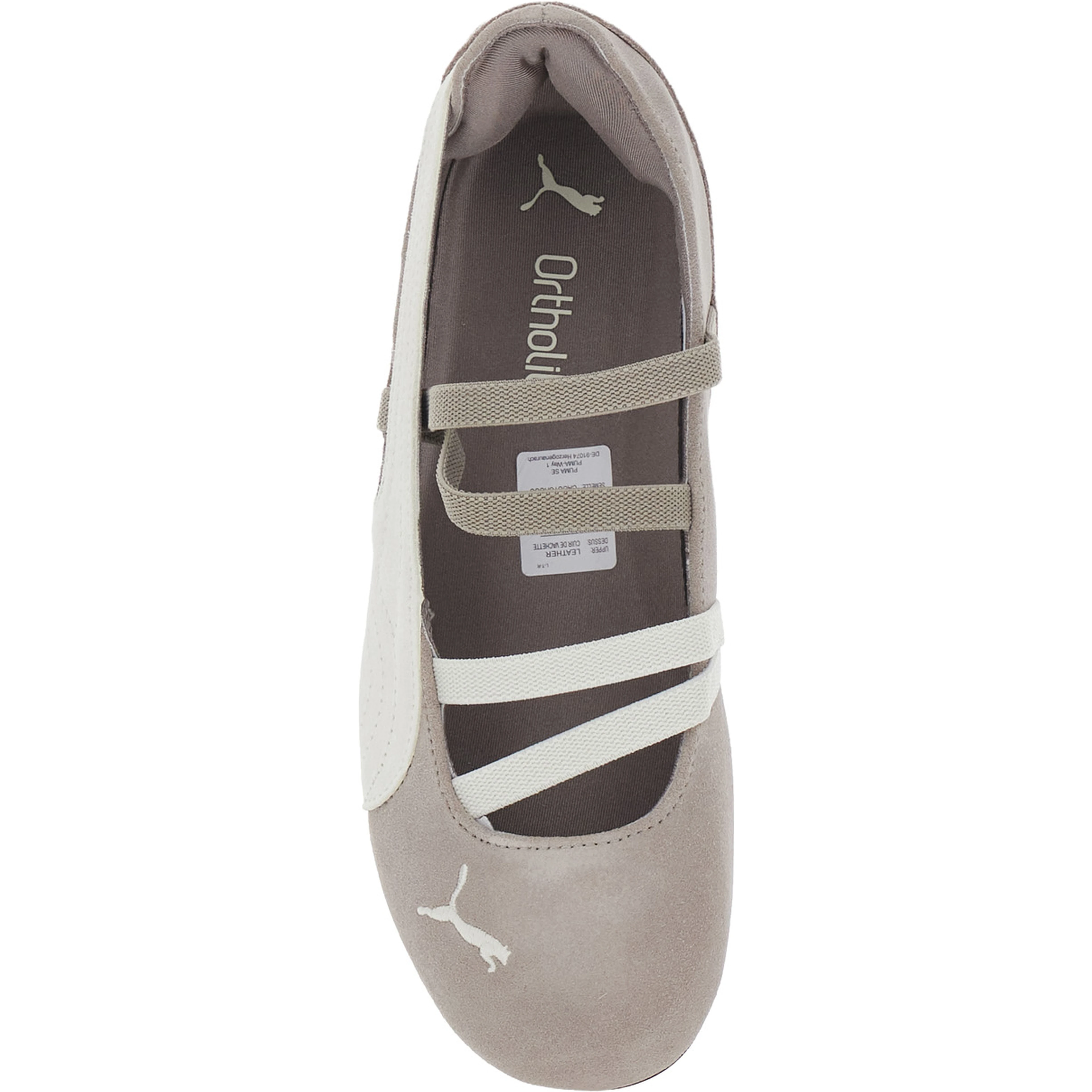 Speedcat Beige Ballet Flats with side logo in Tech Fabric for women