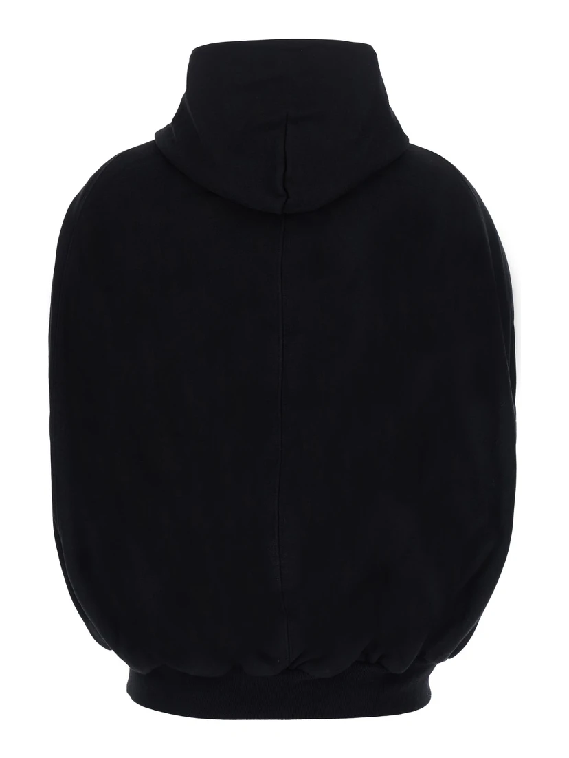 BALLOON HOODIE IN HEAVY MOLLETON