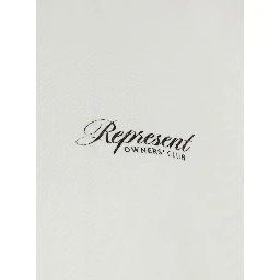 T-shirt OWNERS CLUB SCRIPT with logo and short sleeves in white cotton unisex