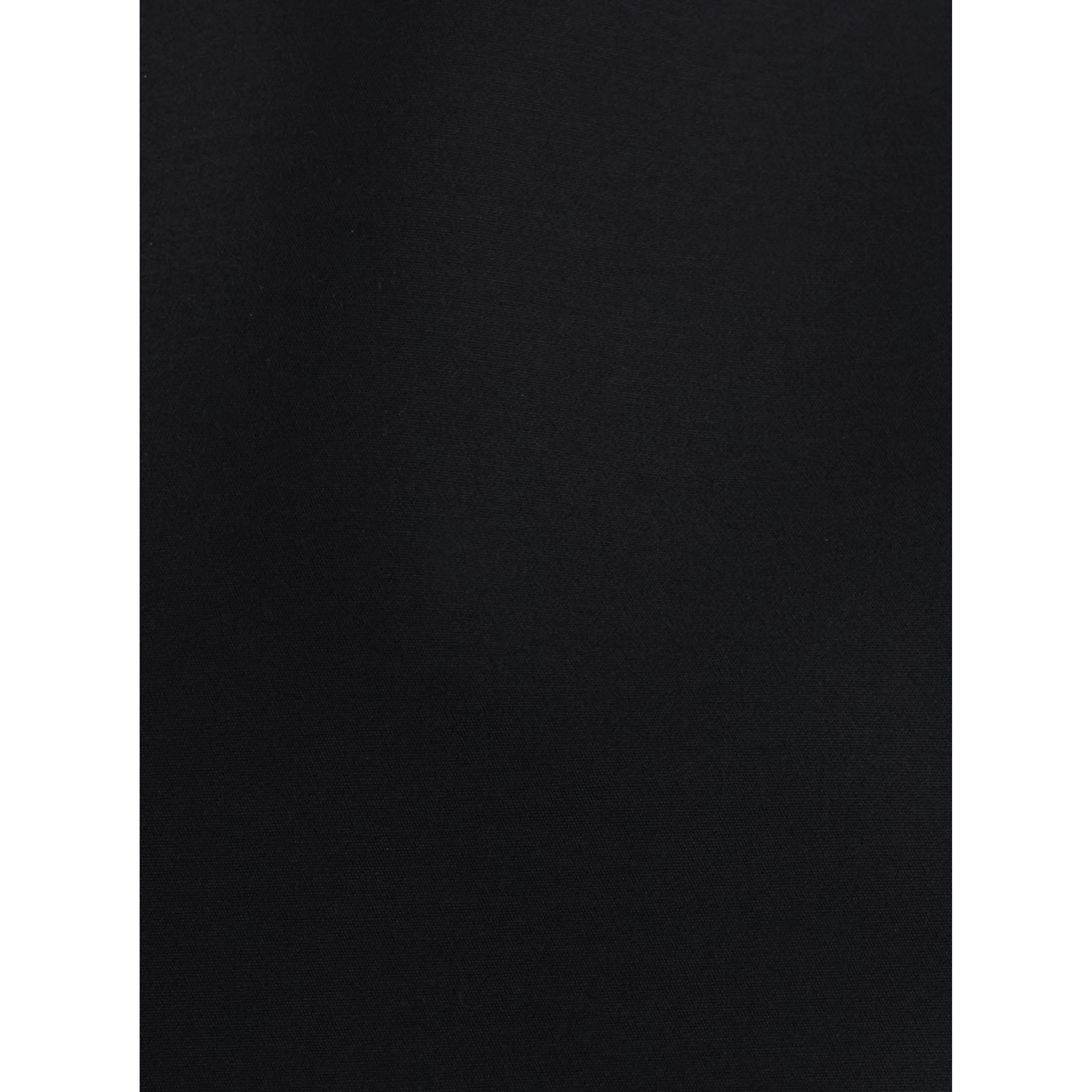 Black round-neck dress with flared design in silk and wool women