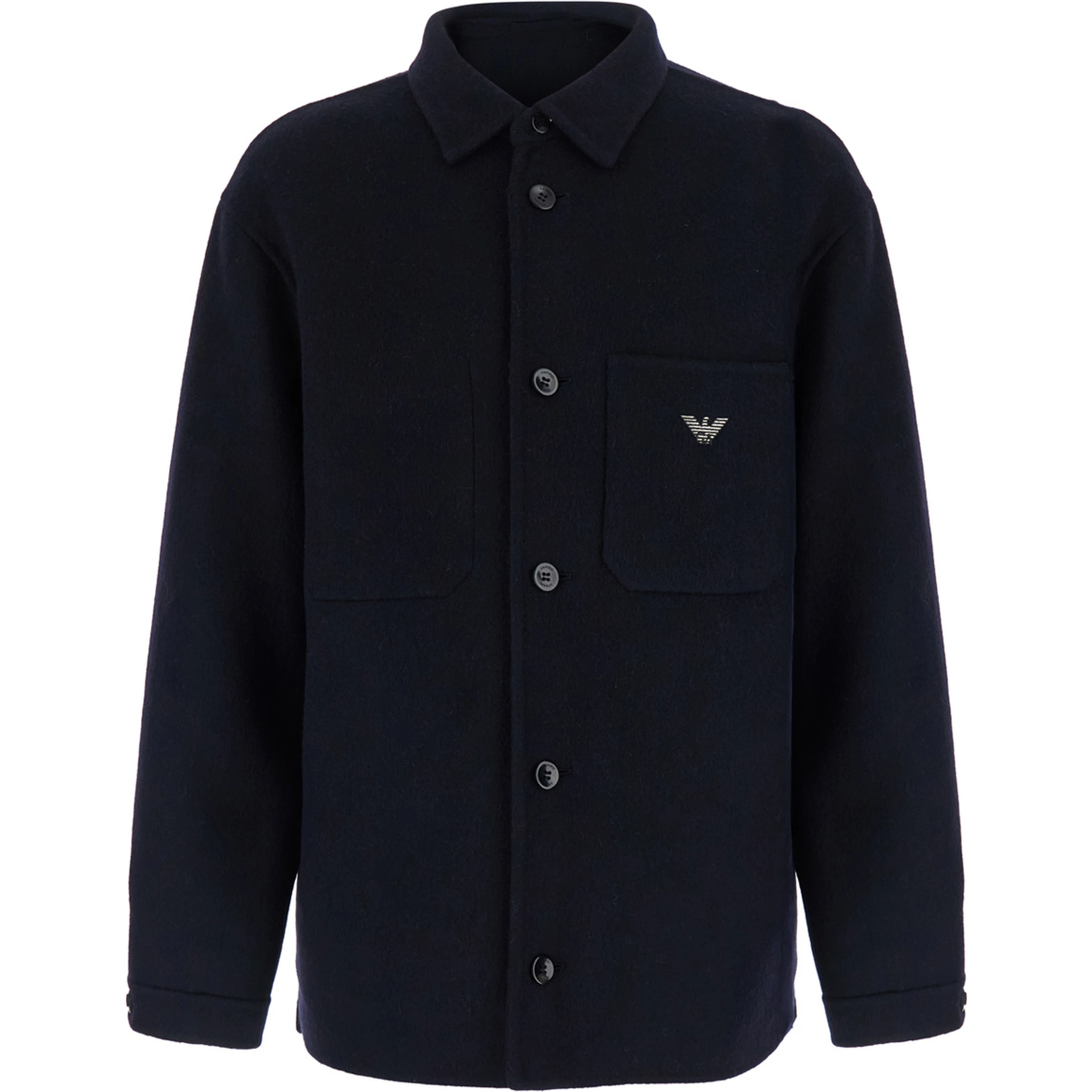 HK CASPSULE jacket with high collar and long sleeves in Tech Fabric blue men