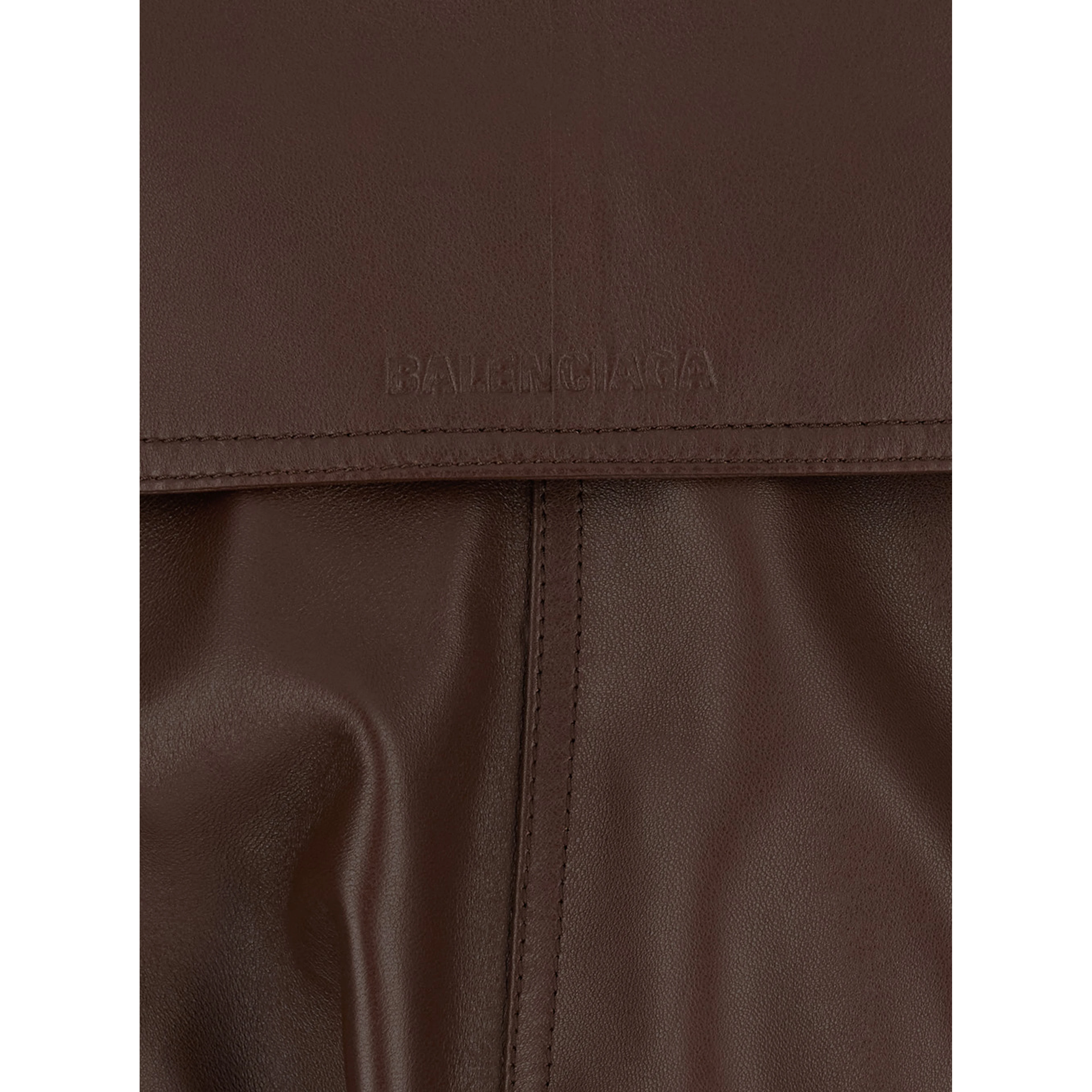 WRAP COLLAR BLOUSON IN SMOOTH LIGHT LEATHER