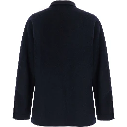HK CASPSULE jacket with high collar and long sleeves in Tech Fabric blue men
