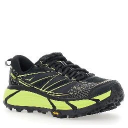 Mafate Speed 2 Black Low Top Sneakers with Mesh Inserts in Tech Fabric Unisex
