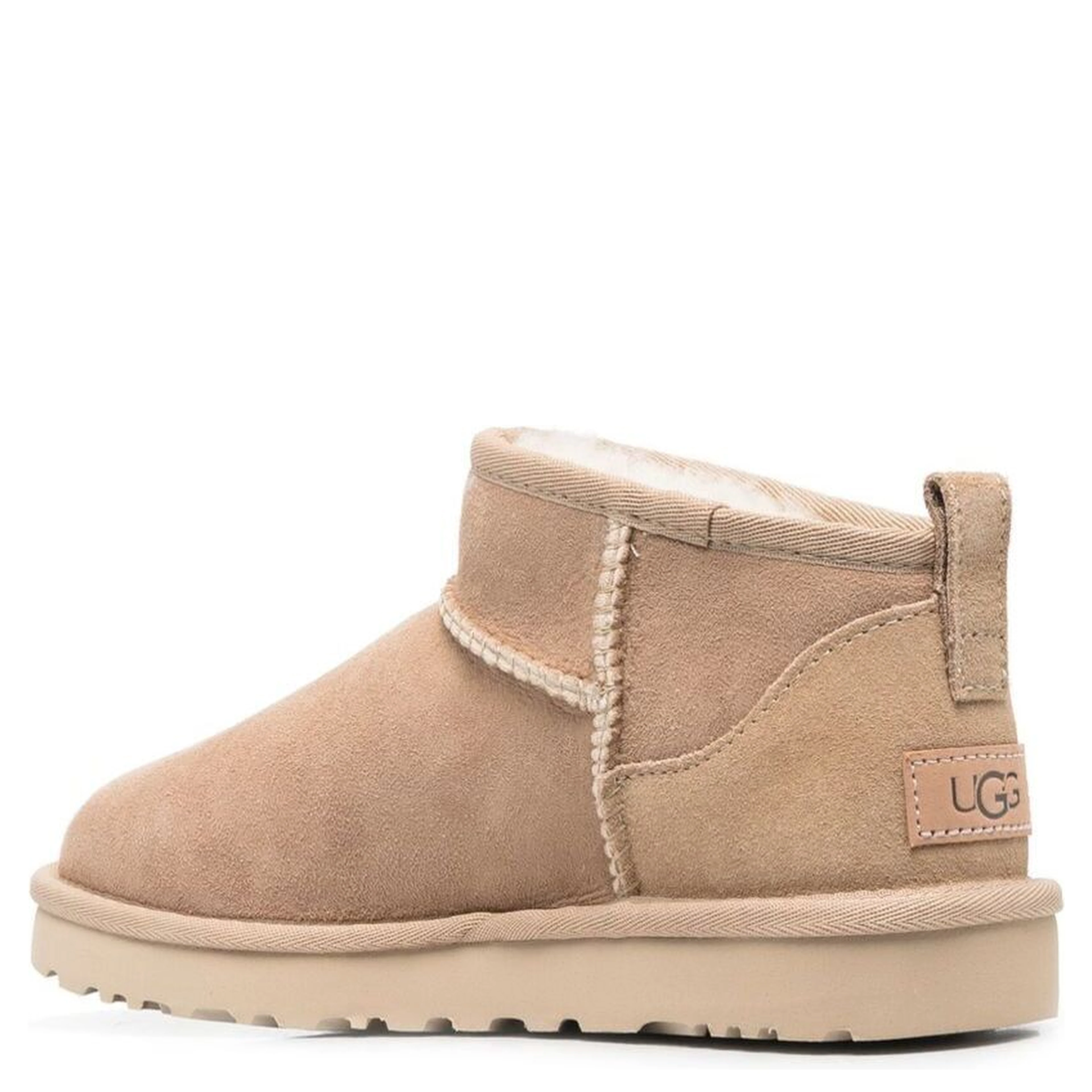 W CLASSIC ULTRA MINI II - Beige Ankle Boots - Suede - Women
