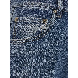 BERYL blue Jeans with logo patch on the back in cotton for women