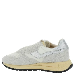 Sneaker Reelwind Low Top with Logo Patch on Tongue and Side in Leather Blend Gray Women