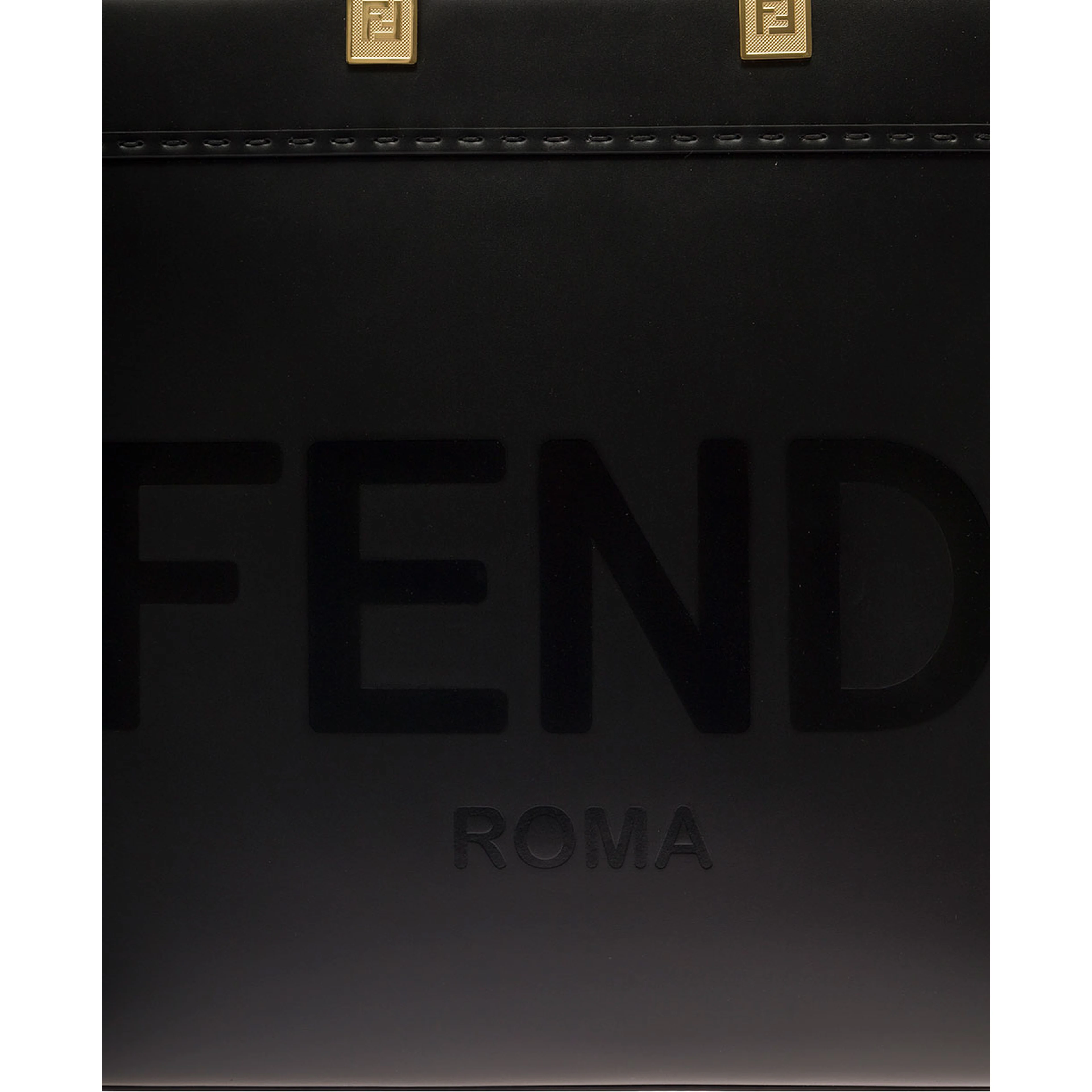 Handbag Sunshine with Embossed Logo and Turtle Effect Handle in Black Leather for Women