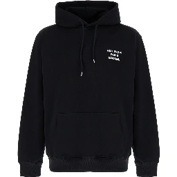 Hoodie Le Hoodie Slogan with Slogan Print on Front and Back in Black Cotton Men