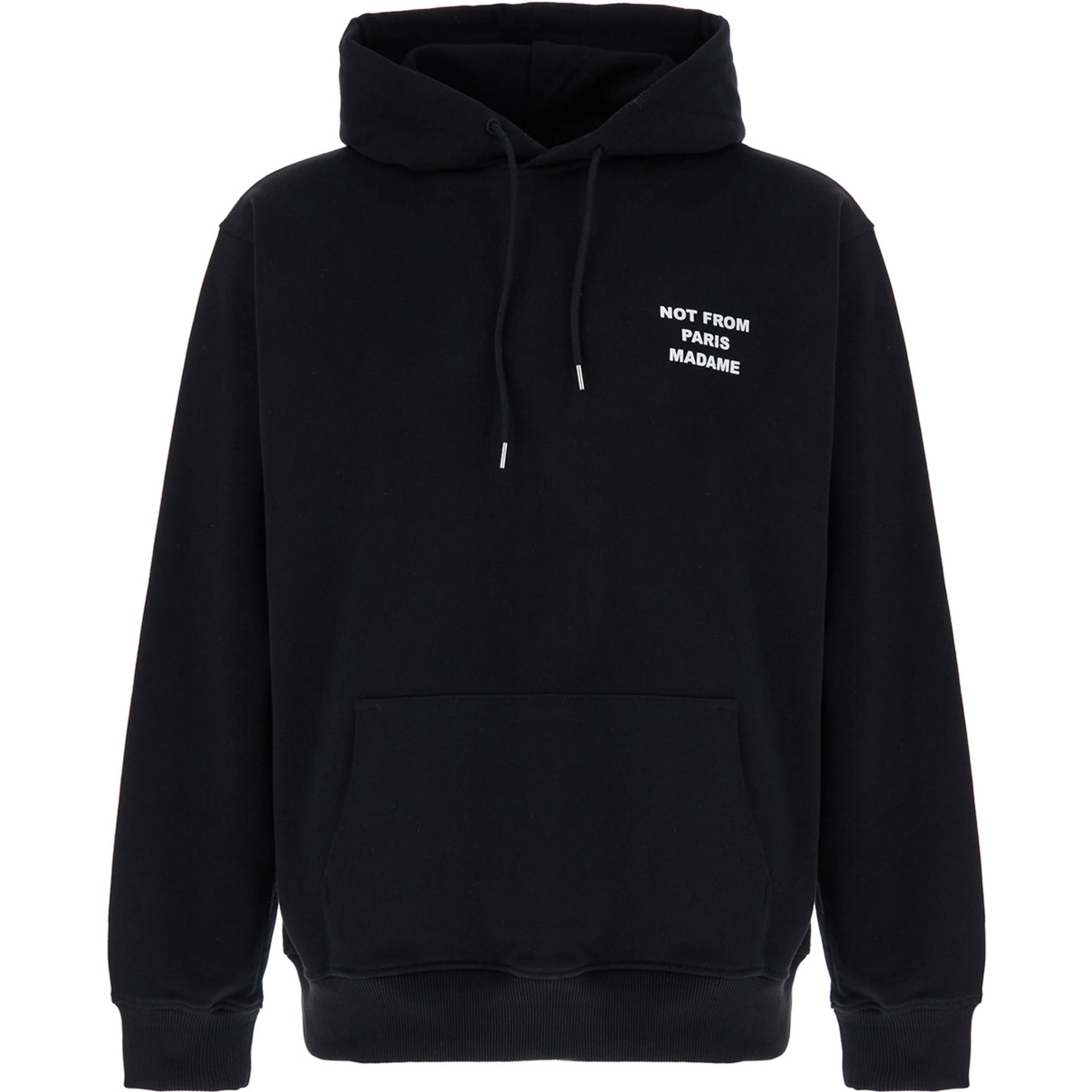 Hoodie Le Hoodie Slogan with Slogan Print on Front and Back in Black Cotton Men