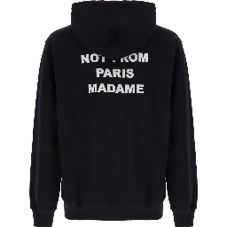 Hoodie Le Hoodie Slogan with Slogan Print on Front and Back in Black Cotton Men