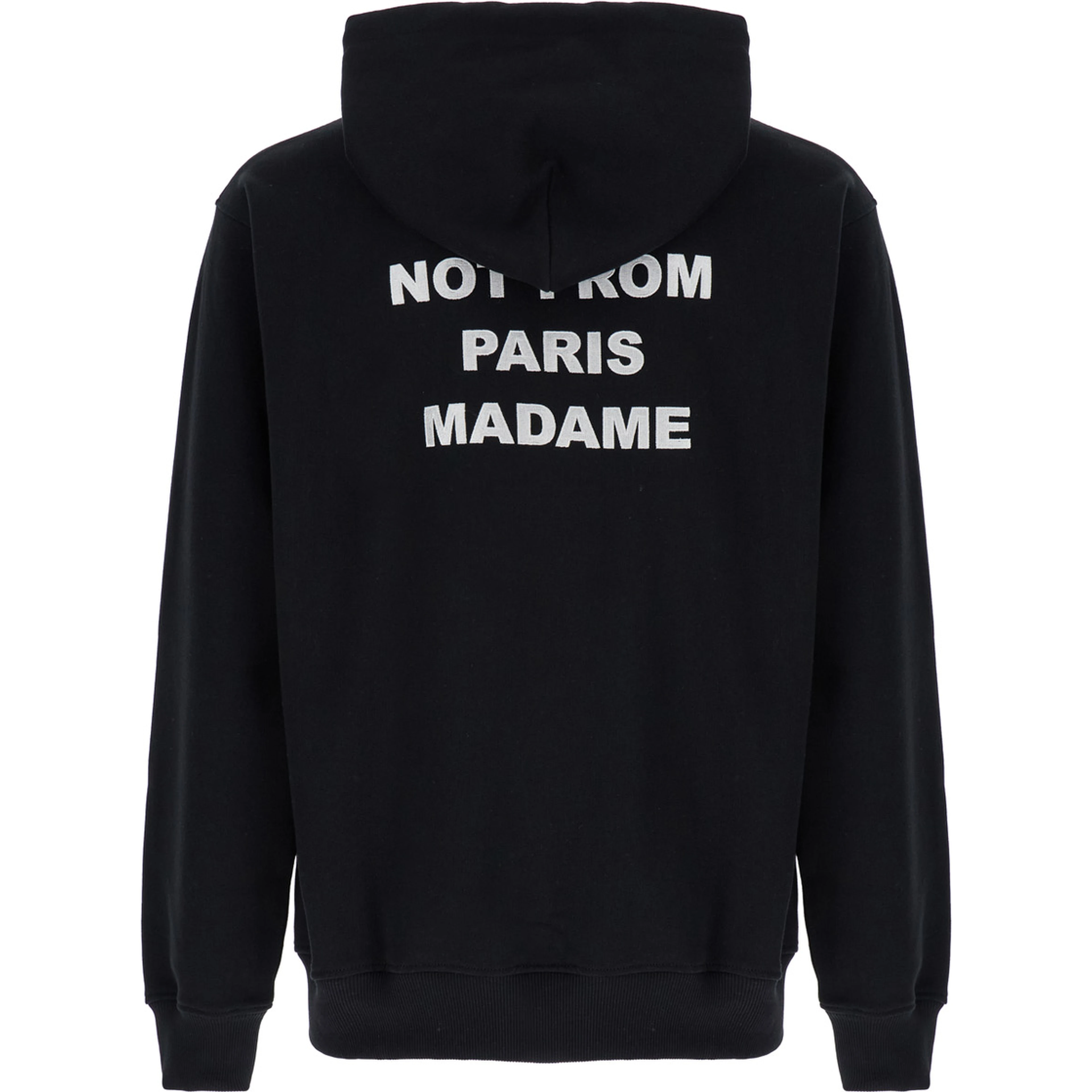 Hoodie Le Hoodie Slogan with Slogan Print on Front and Back in Black Cotton Men