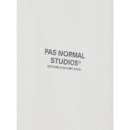 White Crew-neck T-shirt with logo lettering on the front in cotton for men