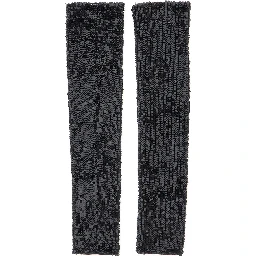 Black gloves with all-over applied sequins in viscose women