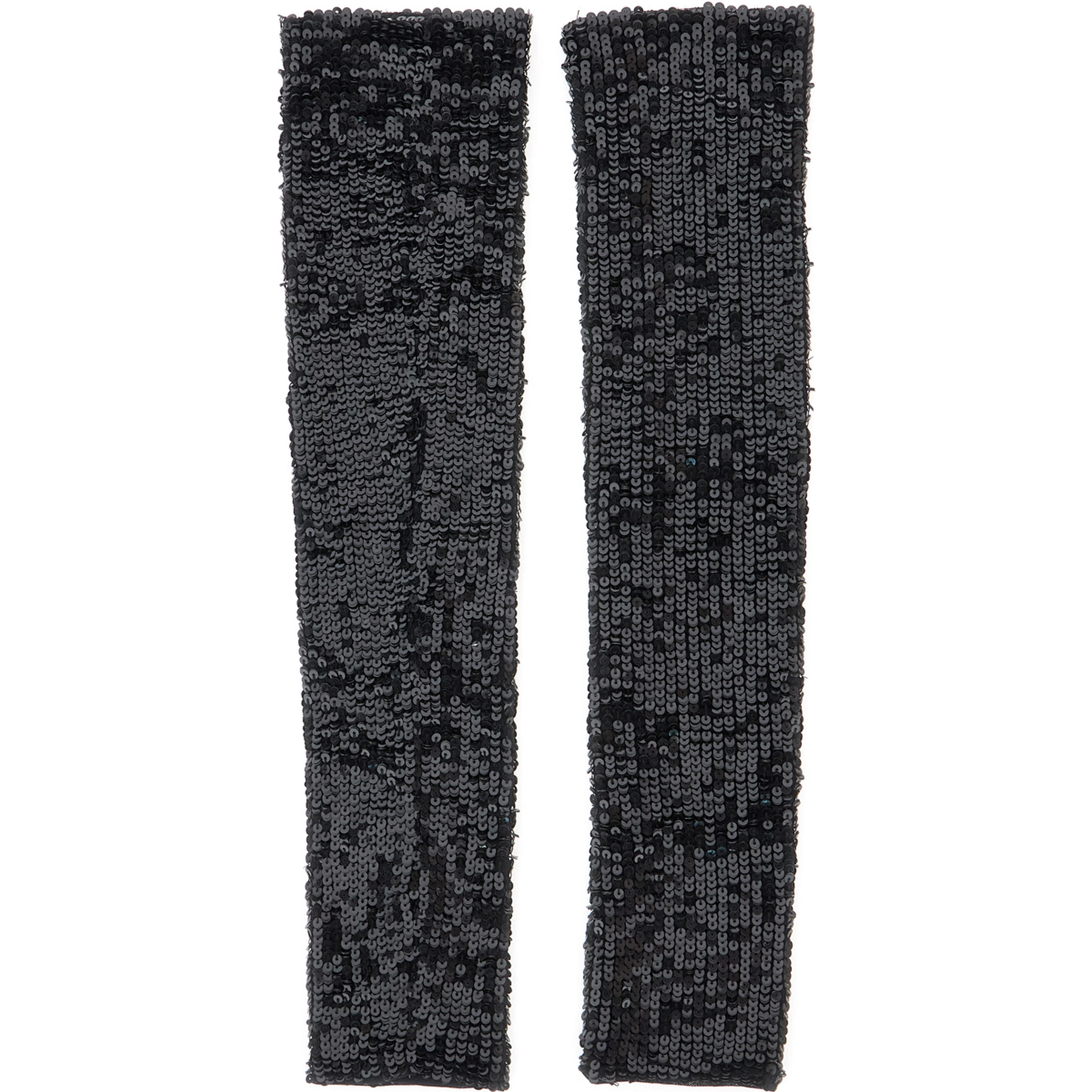 Black gloves with all-over applied sequins in viscose women