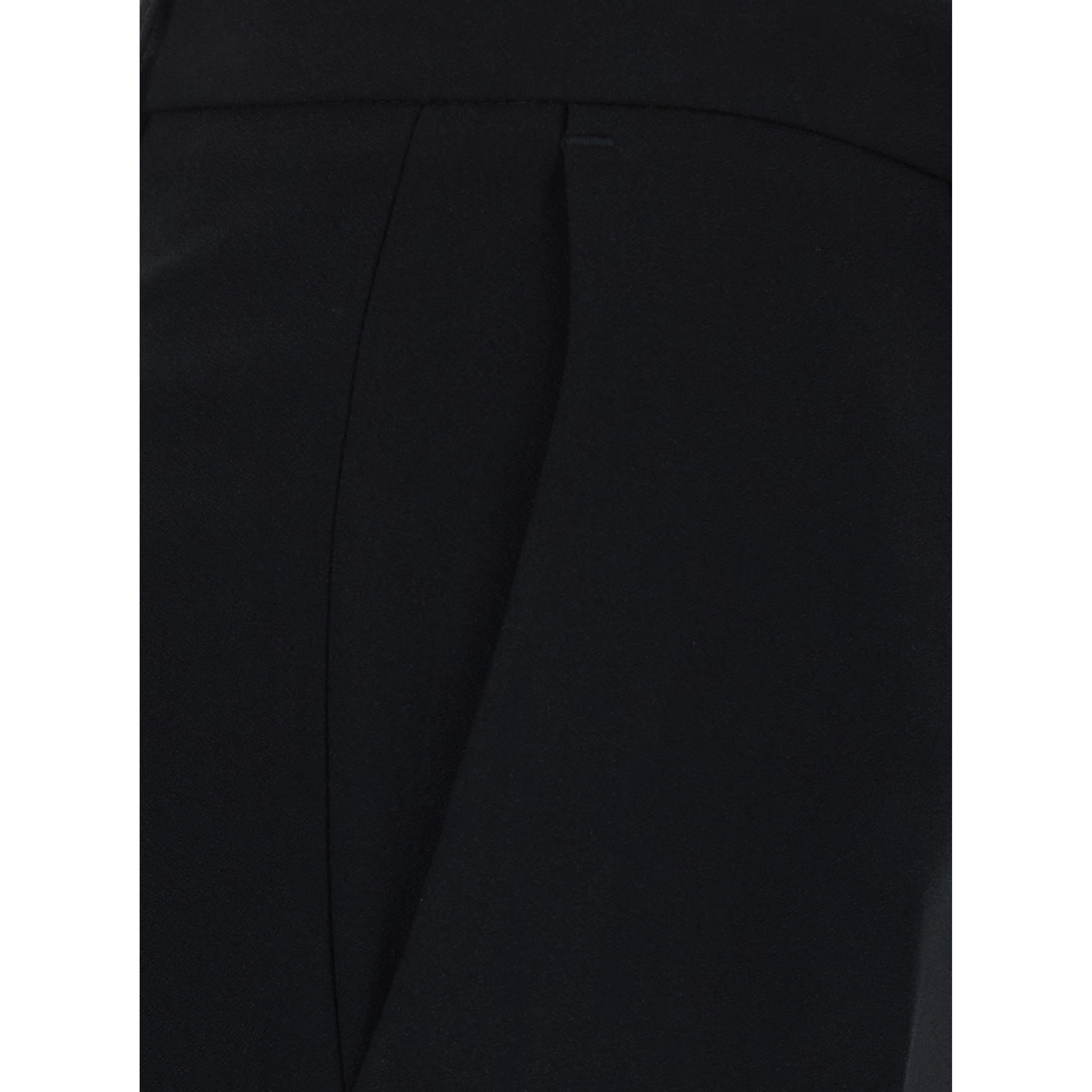 Black Pants with Flared Leg in Fabric for Women