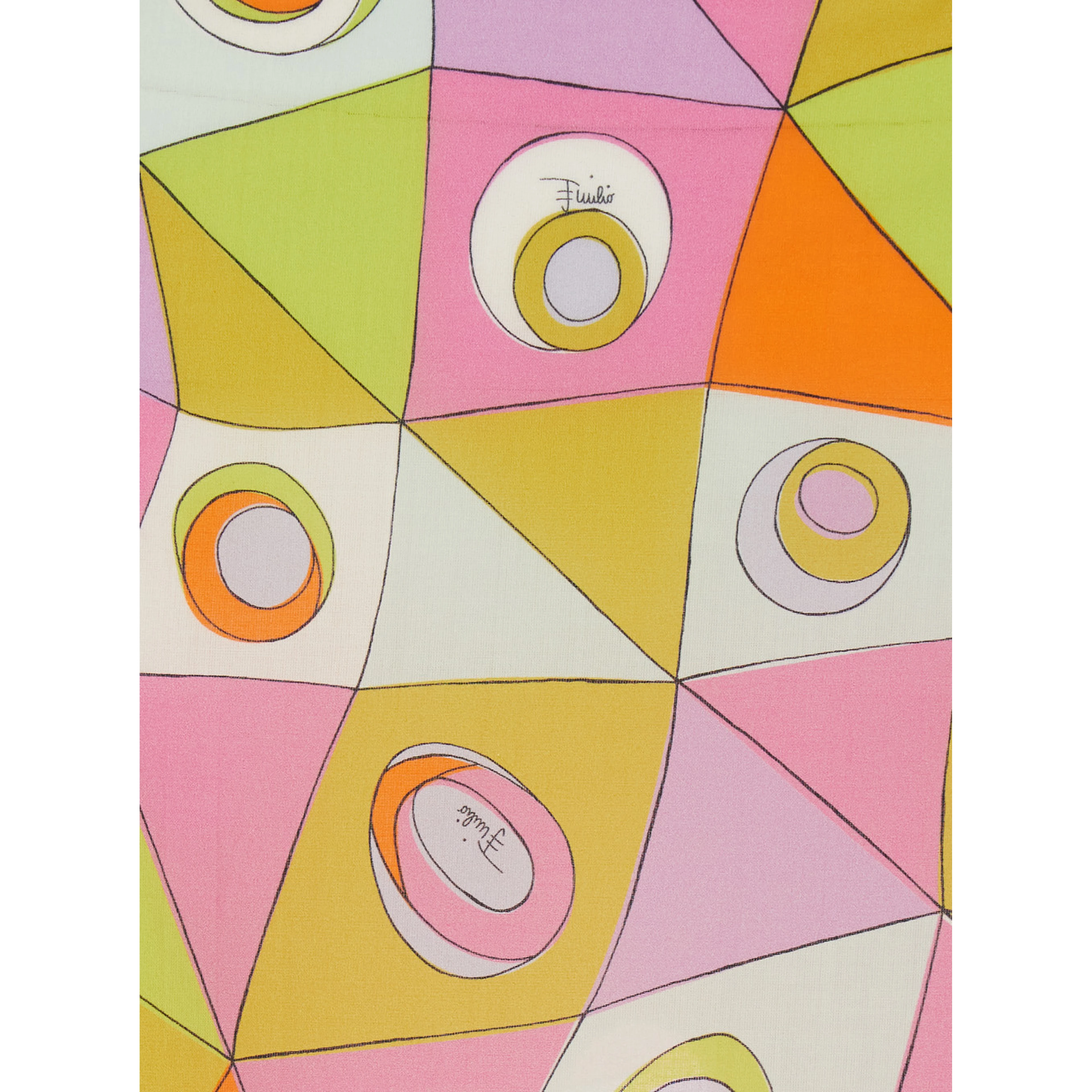 Multicolor Sarong Skirt with All-Over Geometric Print in Cotton for Women