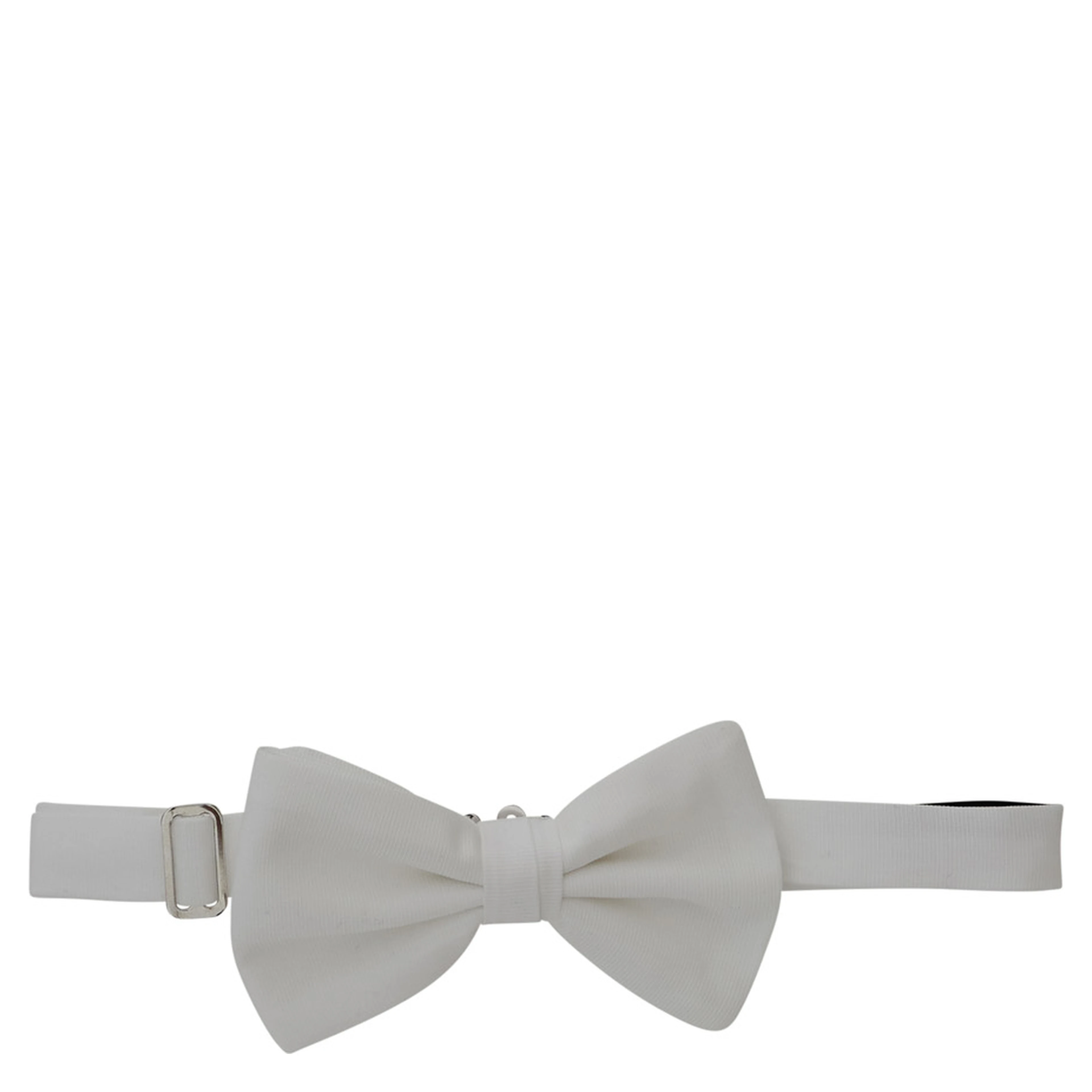 white Bow tie with back closure in cotton for men