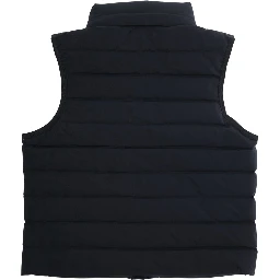 Down jacket without sleeves Blue with high collar in Tech Fabric for Boy