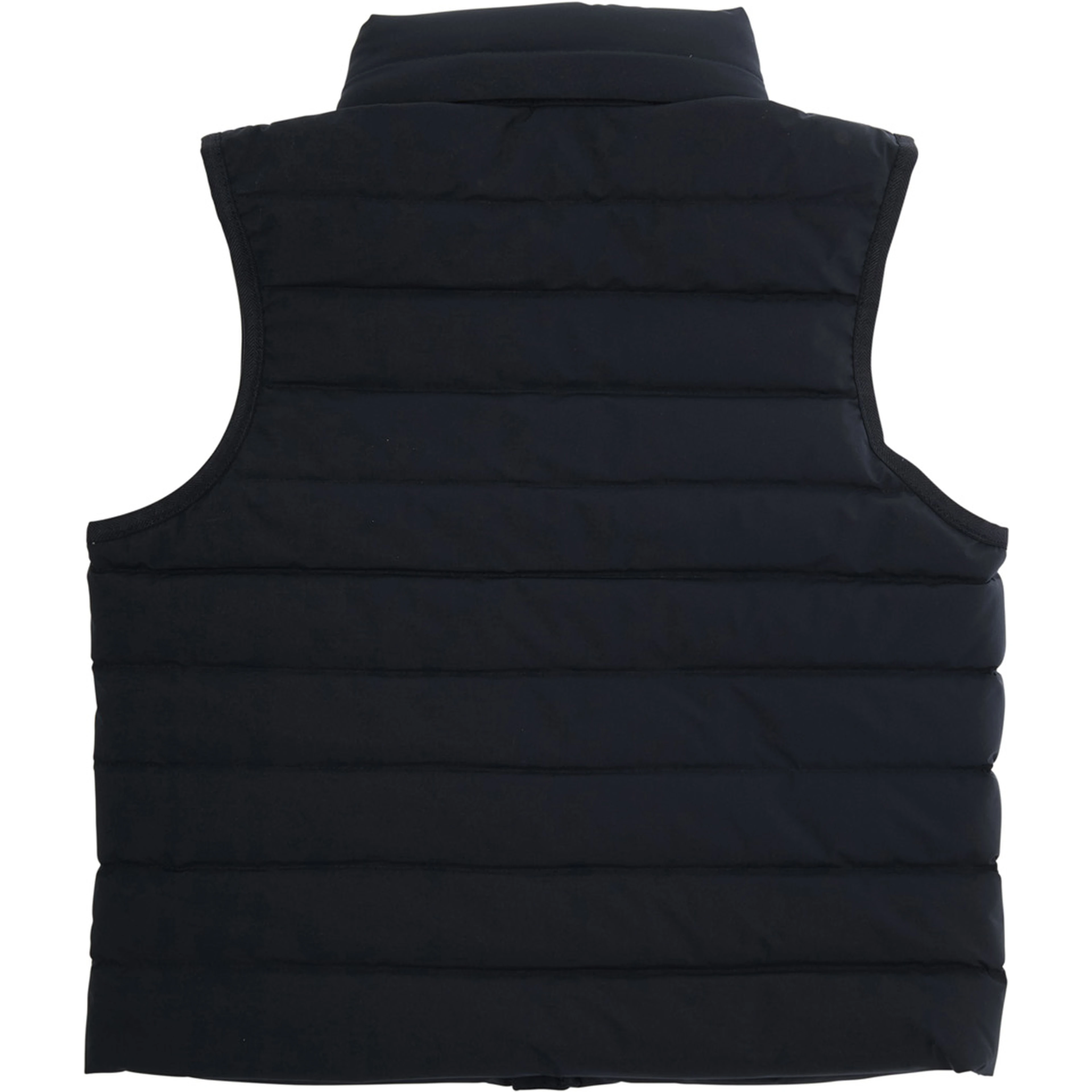 Down jacket without sleeves Blue with high collar in Tech Fabric for Boy