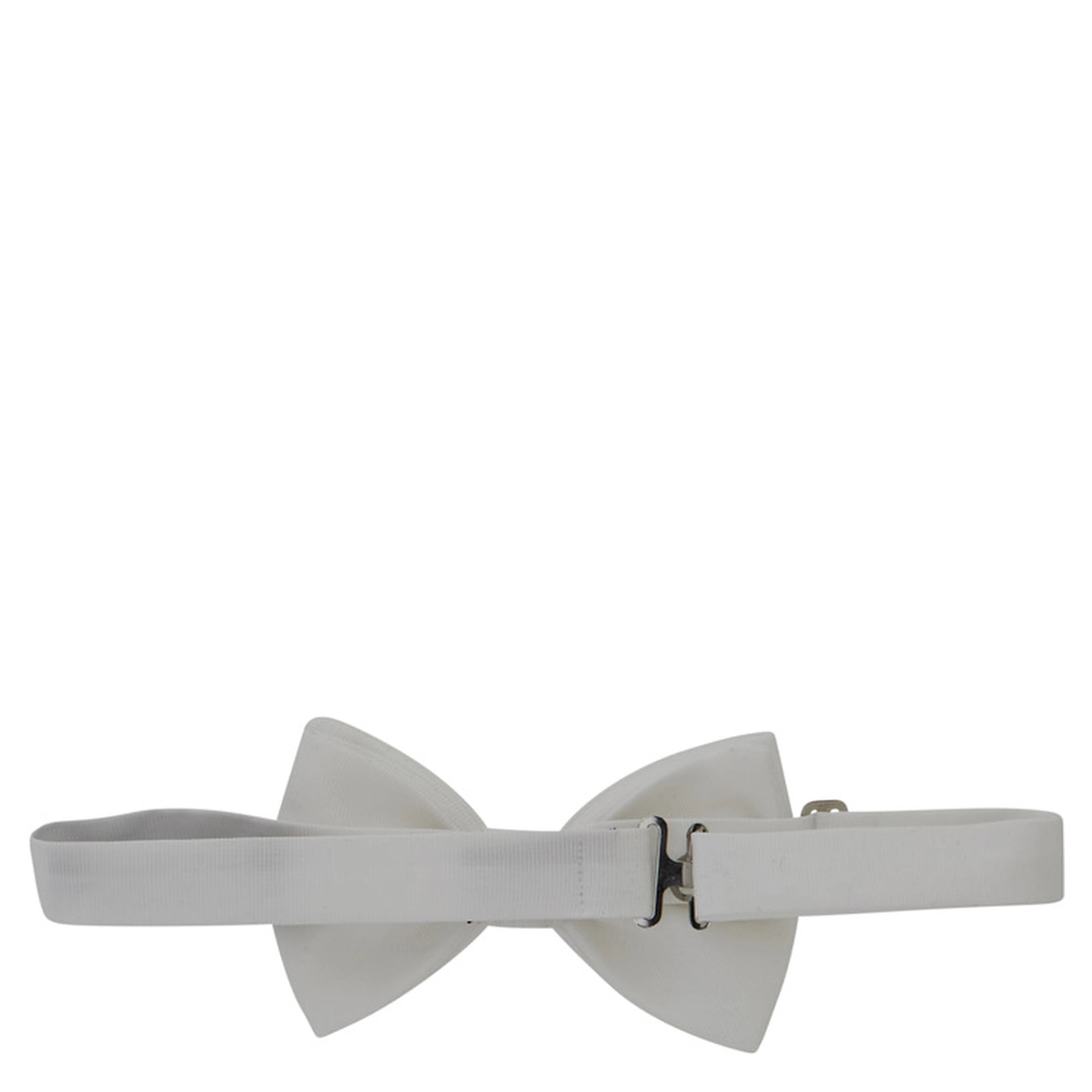 white Bow tie with back closure in cotton for men