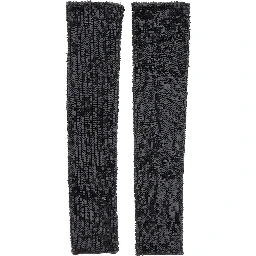 Black gloves with all-over applied sequins in viscose women