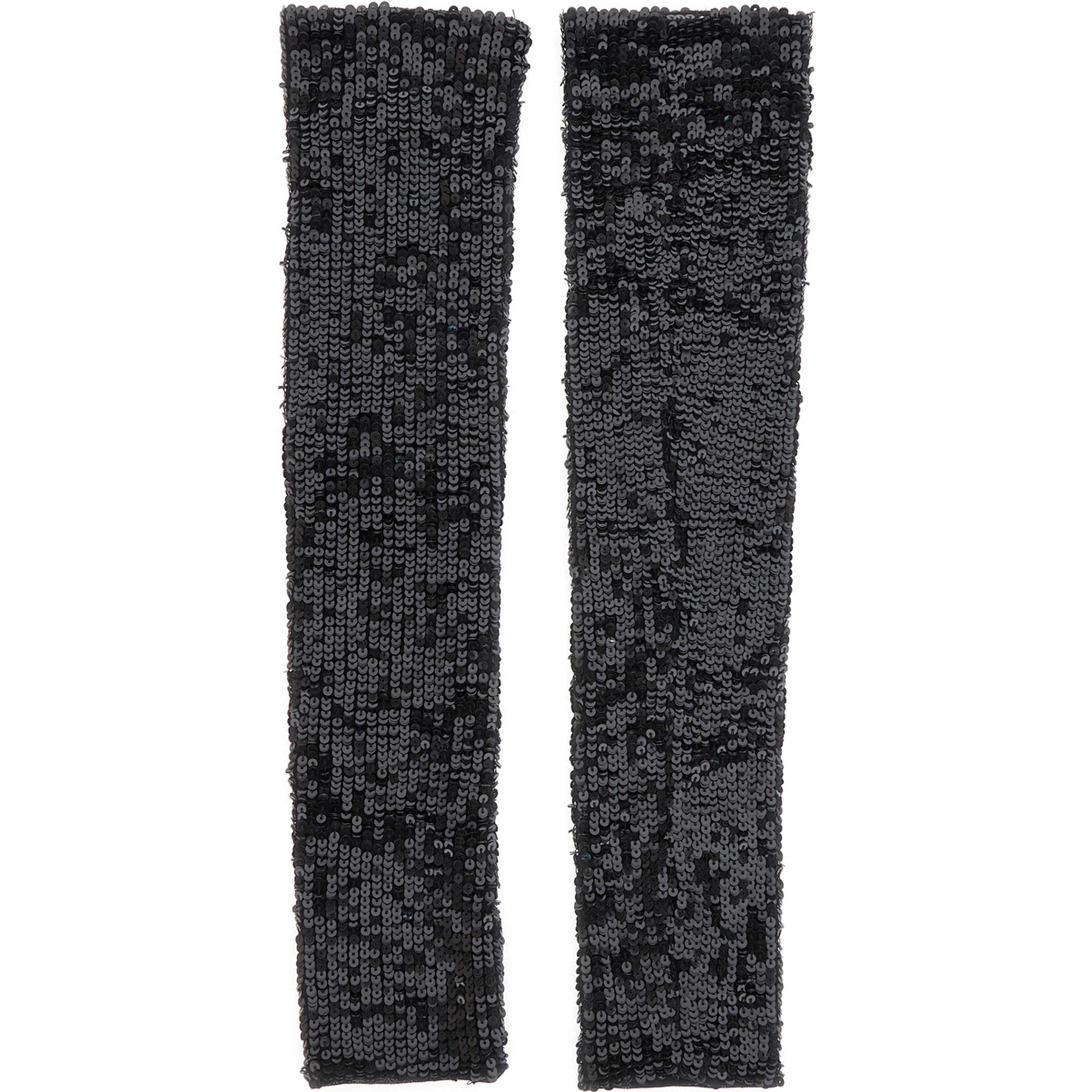 Black gloves with all-over applied sequins in viscose women