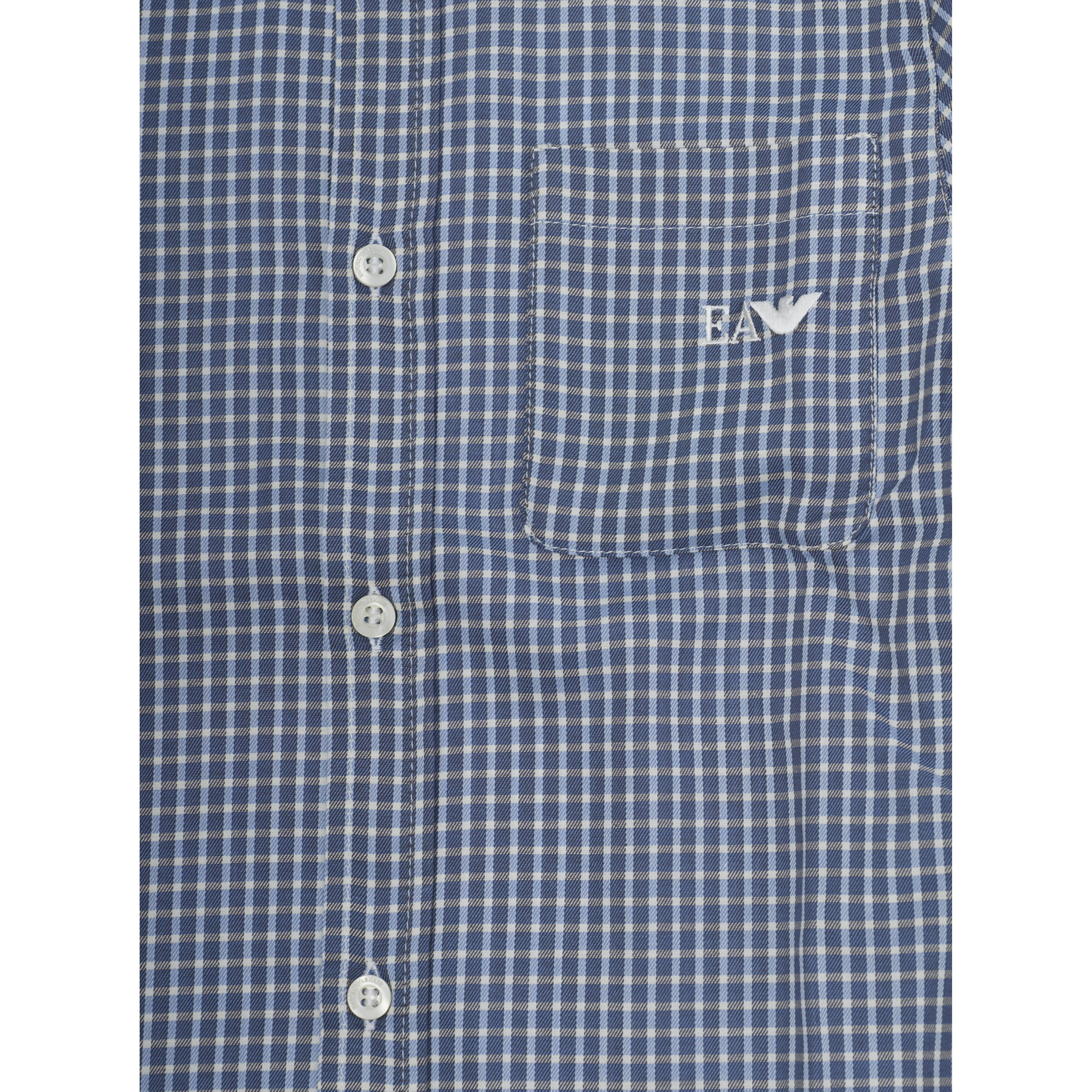 Shirt Emporio Armani Kids with elegant details in Tech Fabric blue for boy
