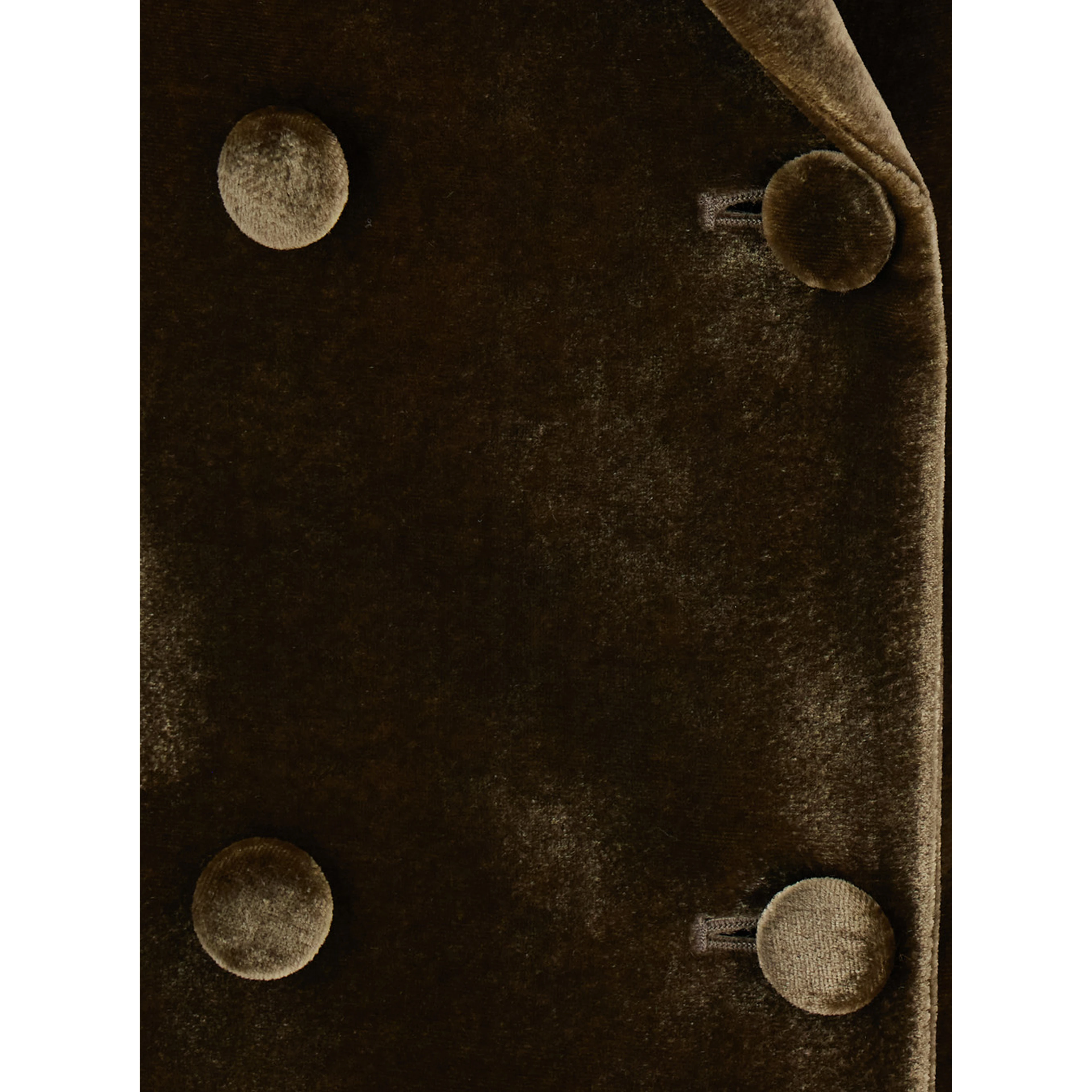 brown Double-breasted blazer with Peak revers in velvet for women