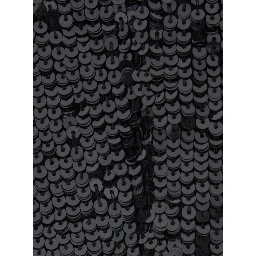 Black gloves with all-over applied sequins in viscose women