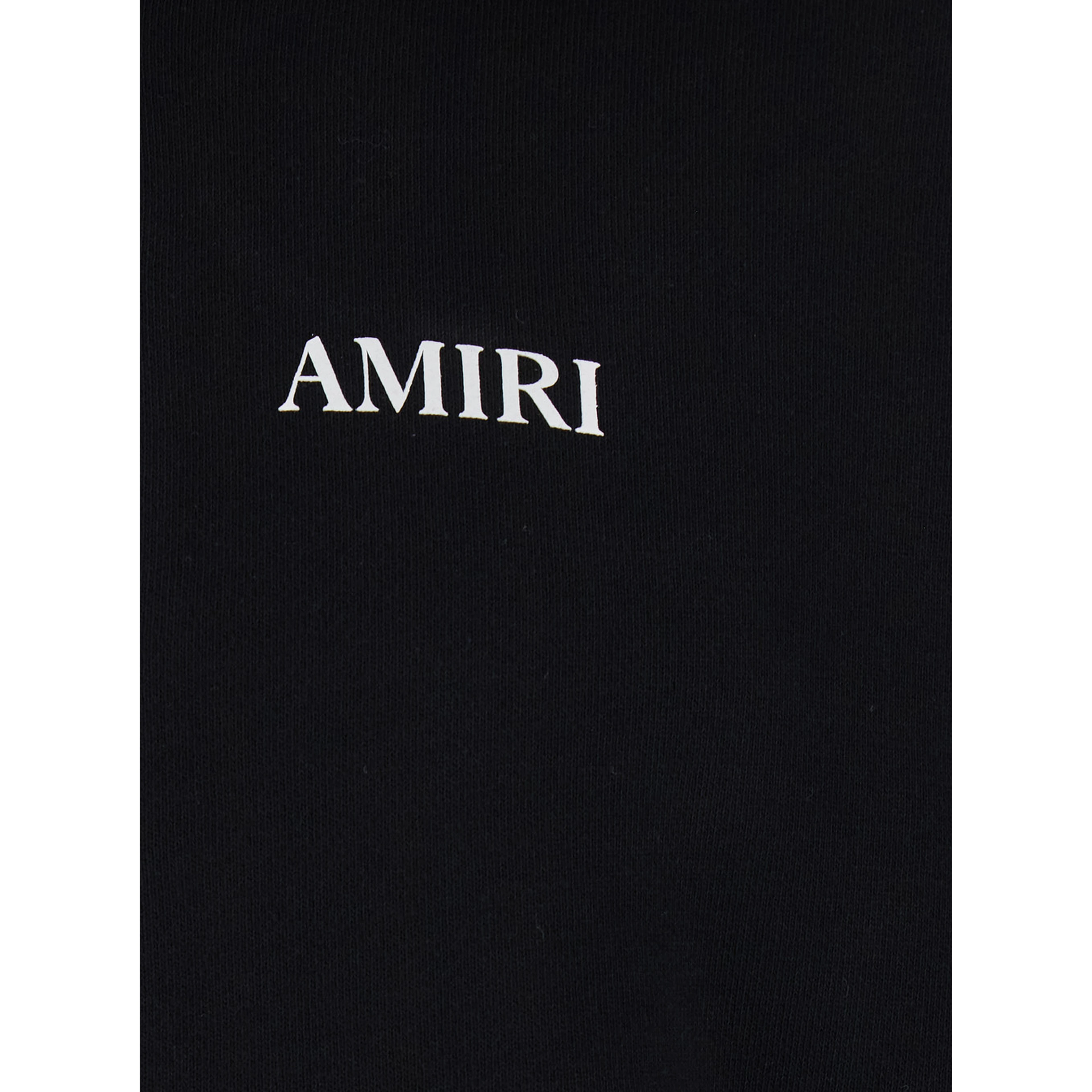 black Hooded sweatshirt with logo on the front in cotton for men